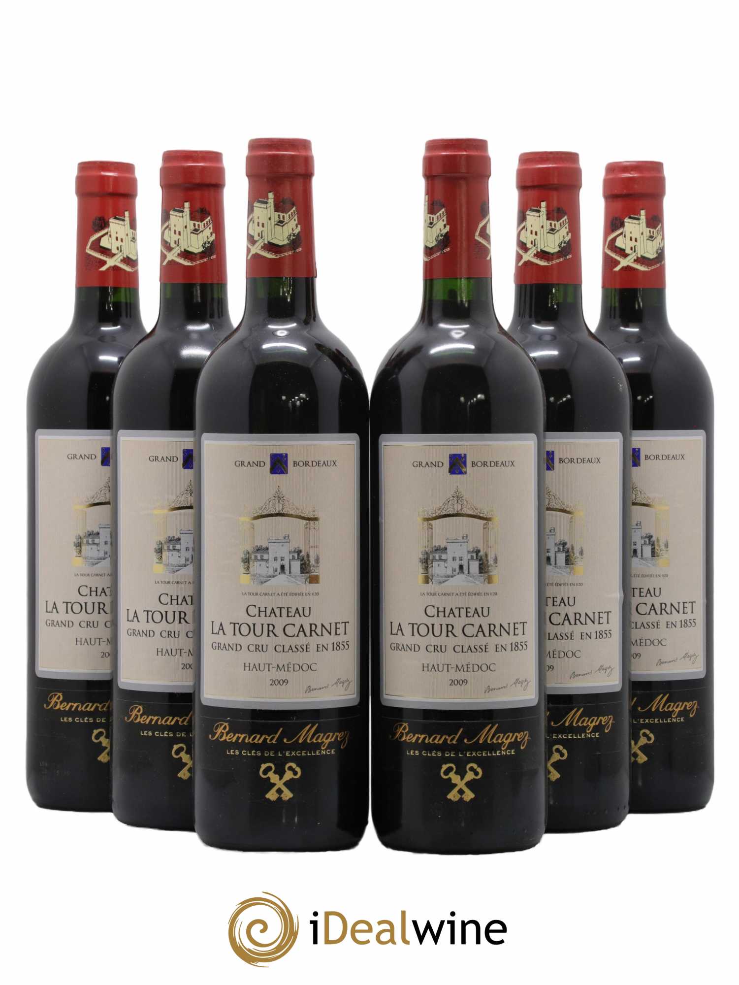 Château la Tour Carnet 4ème Grand Cru Classé 2009 - Lot de 6 bouteilles - 0