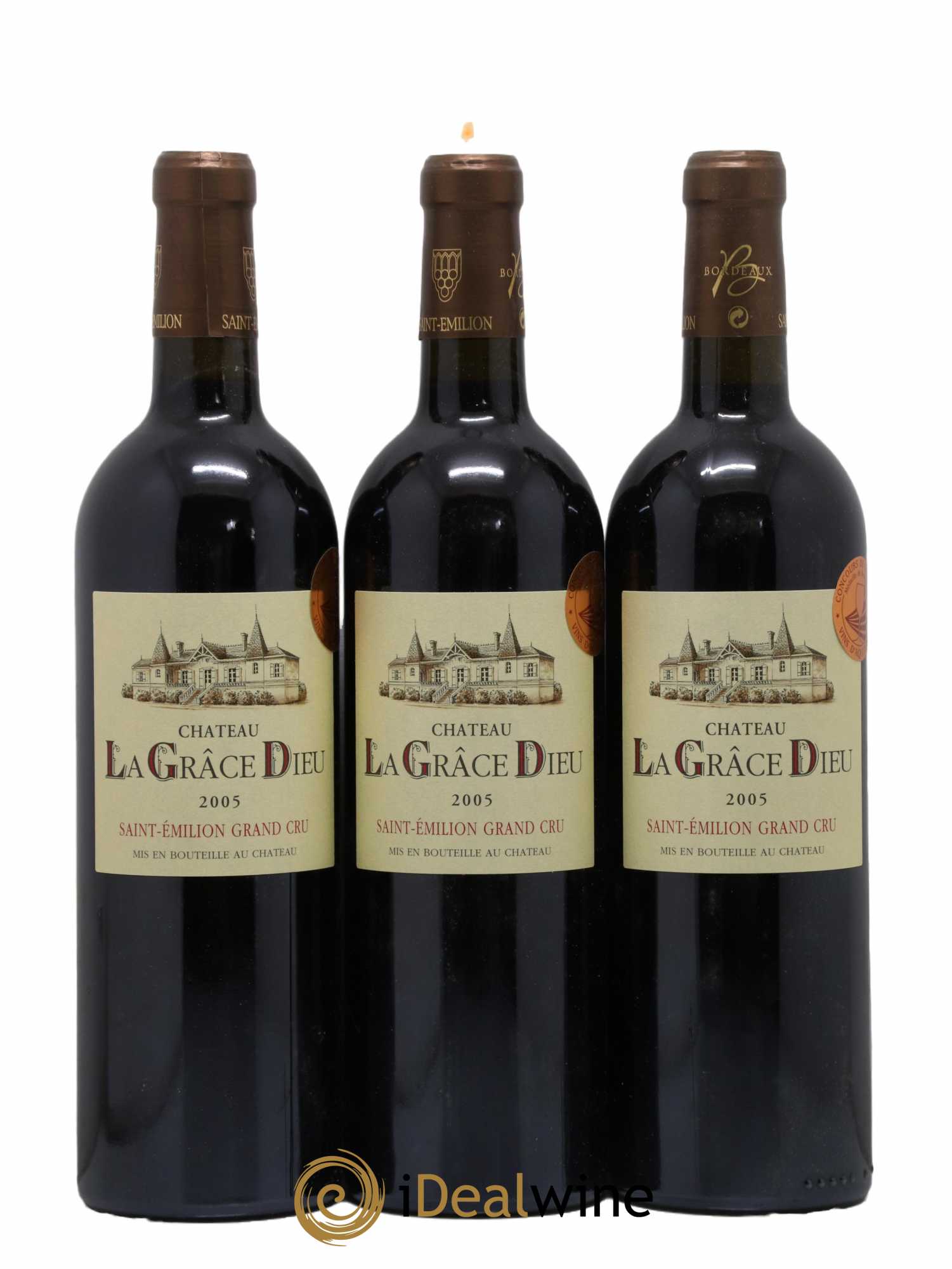 Château la Grâce Dieu 2005 - Lot de 3 bouteilles - 0