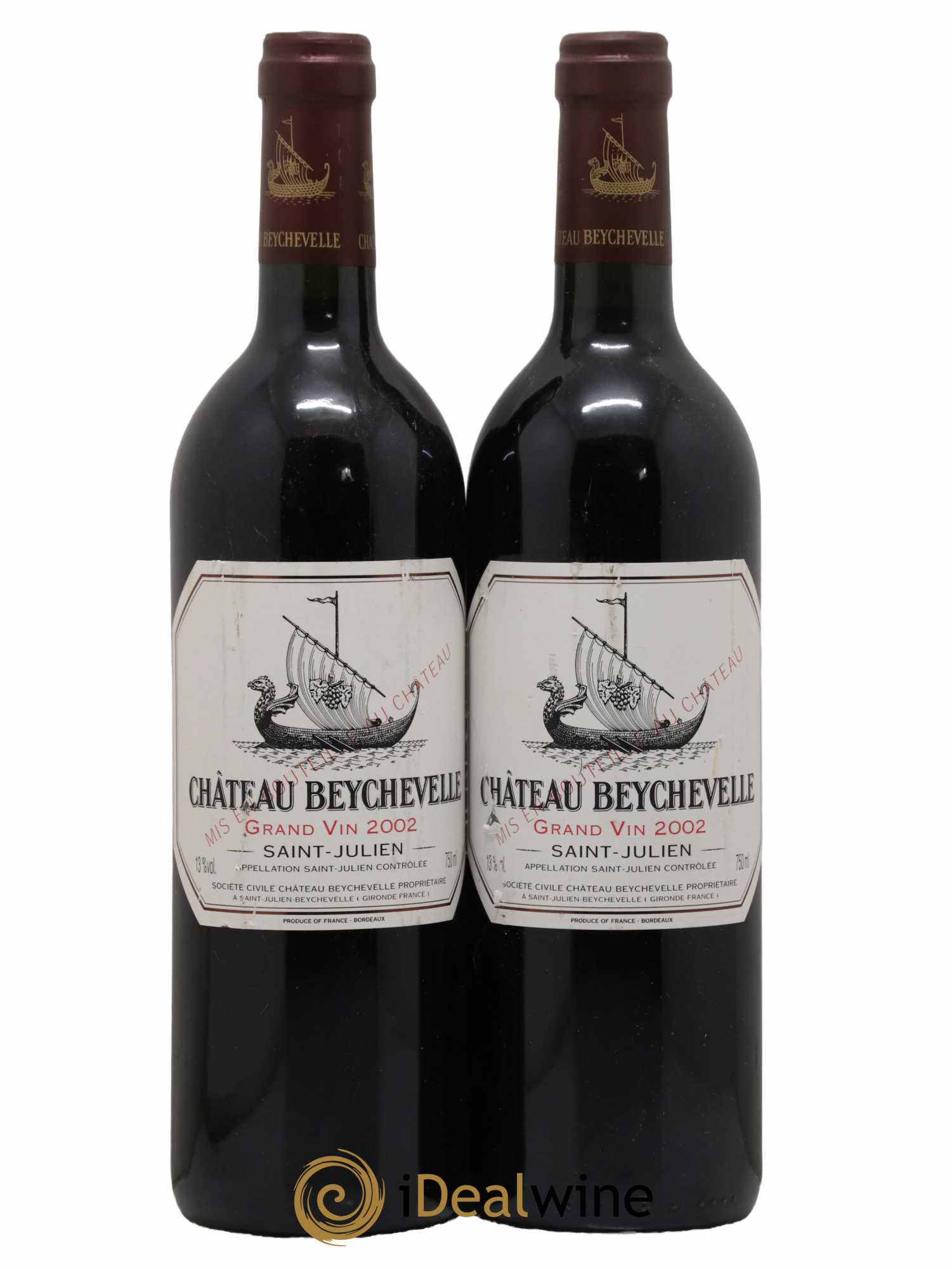 Château Beychevelle 4ème Grand Cru Classé 2002 - Lot de 2 bouteilles - 0