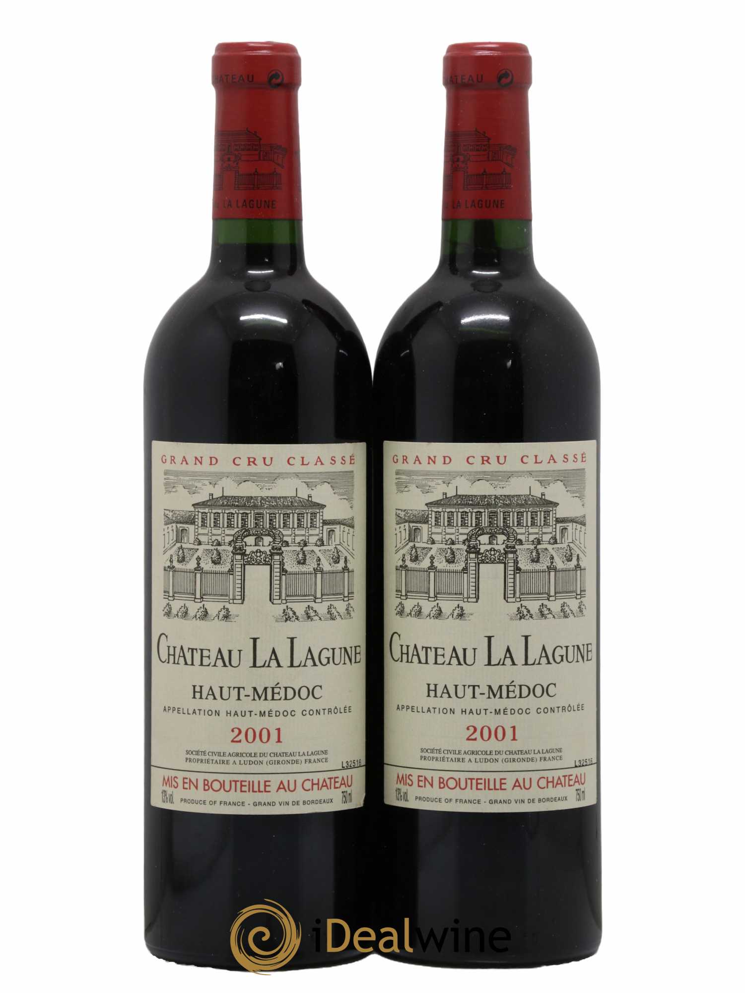 Château la Lagune 3ème Grand Cru Classé 2001 - Lot de 2 bouteilles - 0