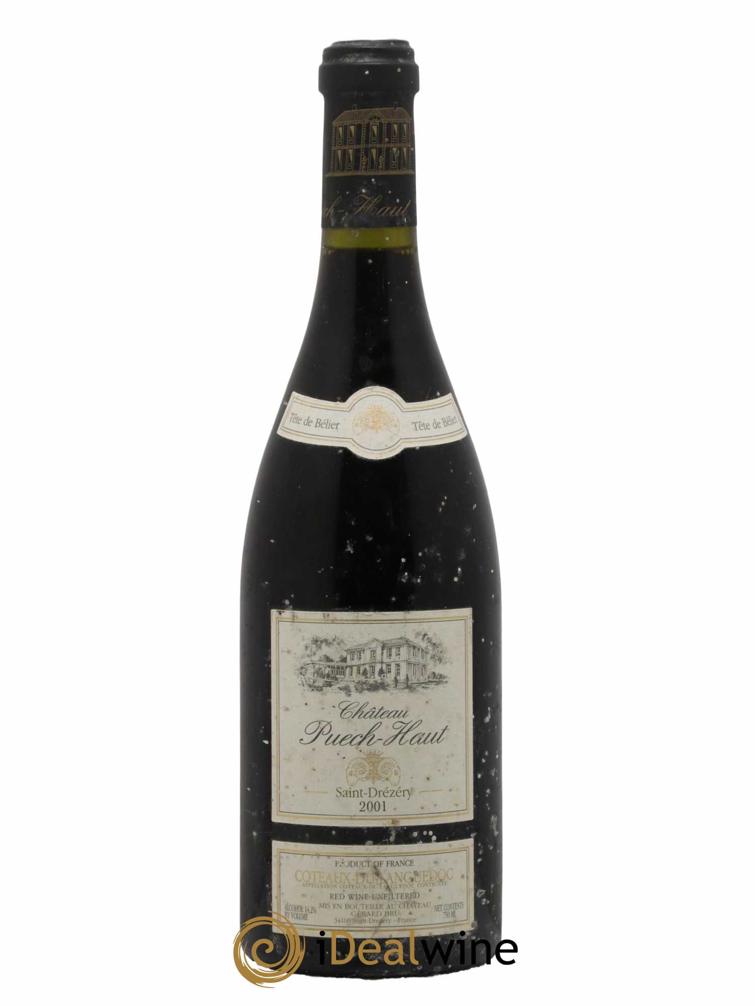 Languedoc Château Puech-Haut Tête de Bélier Gérard Bru 2001 - Lot de 1 bouteille - 0