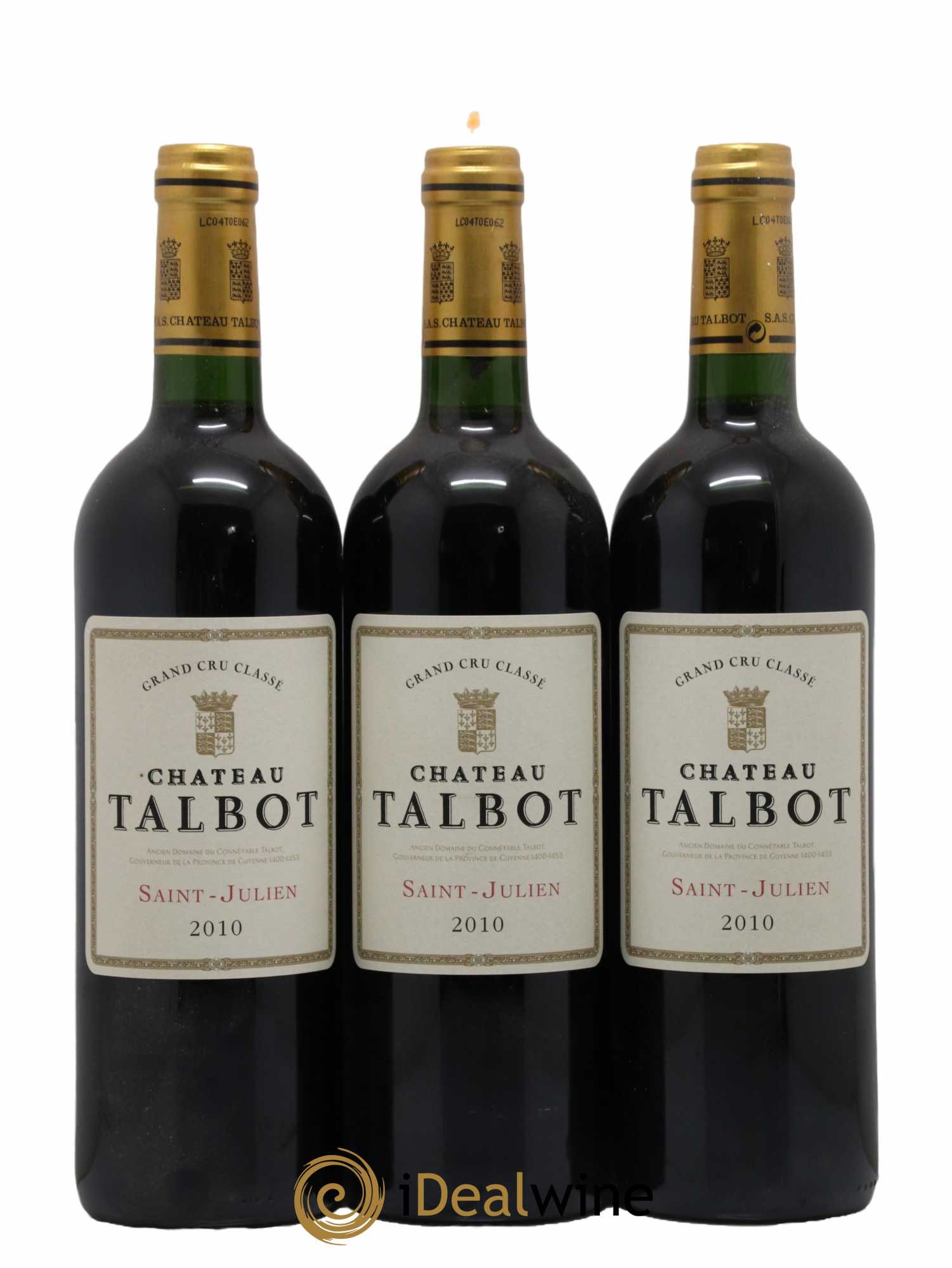Château Talbot 4ème Grand Cru Classé 2010 - Lot de 6 bouteilles - 1