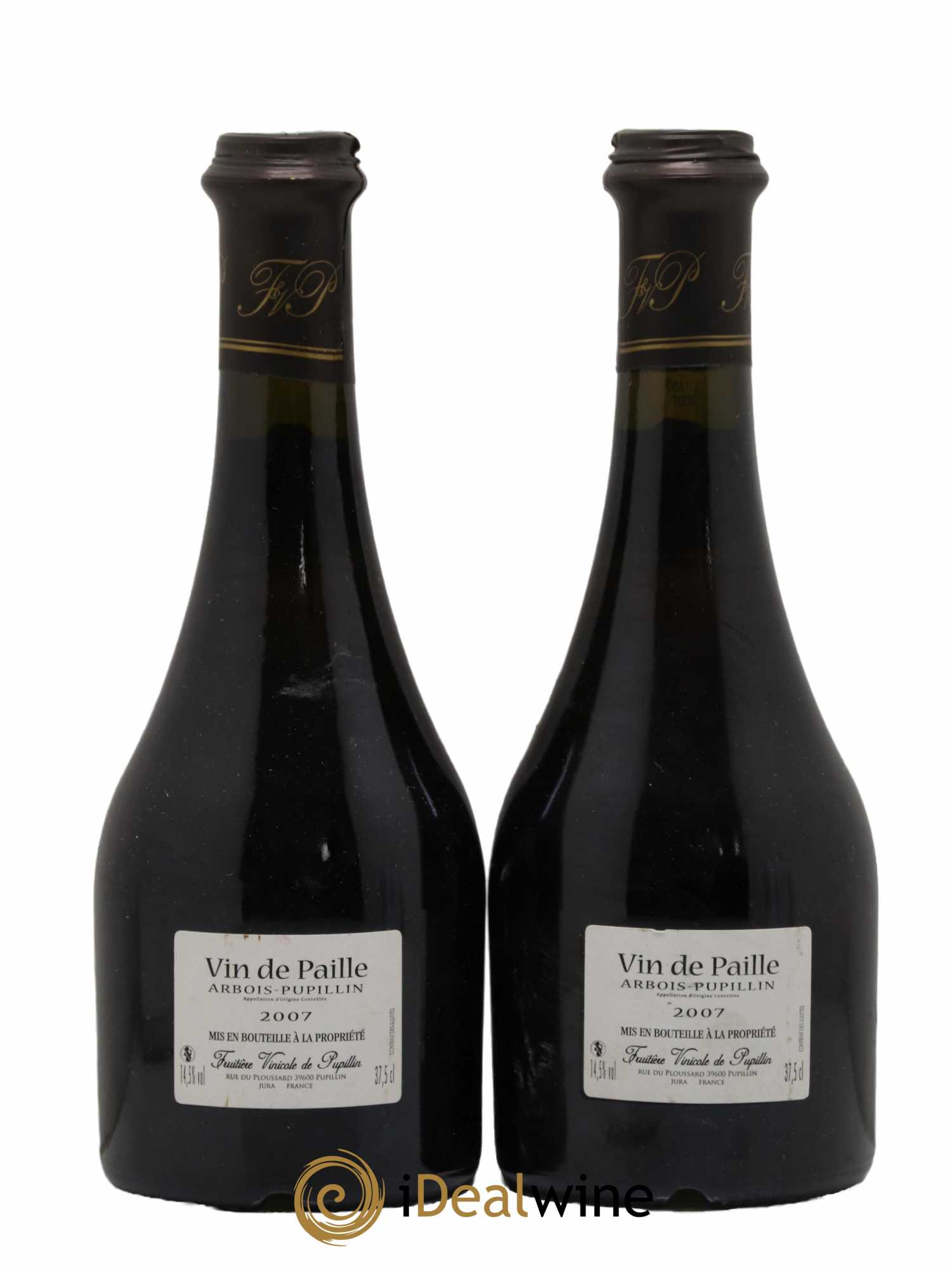 Arbois Pupillin VIn de Paille Fruitière Vinicole 2007 - Lot de 2 demi bouteilles - 1