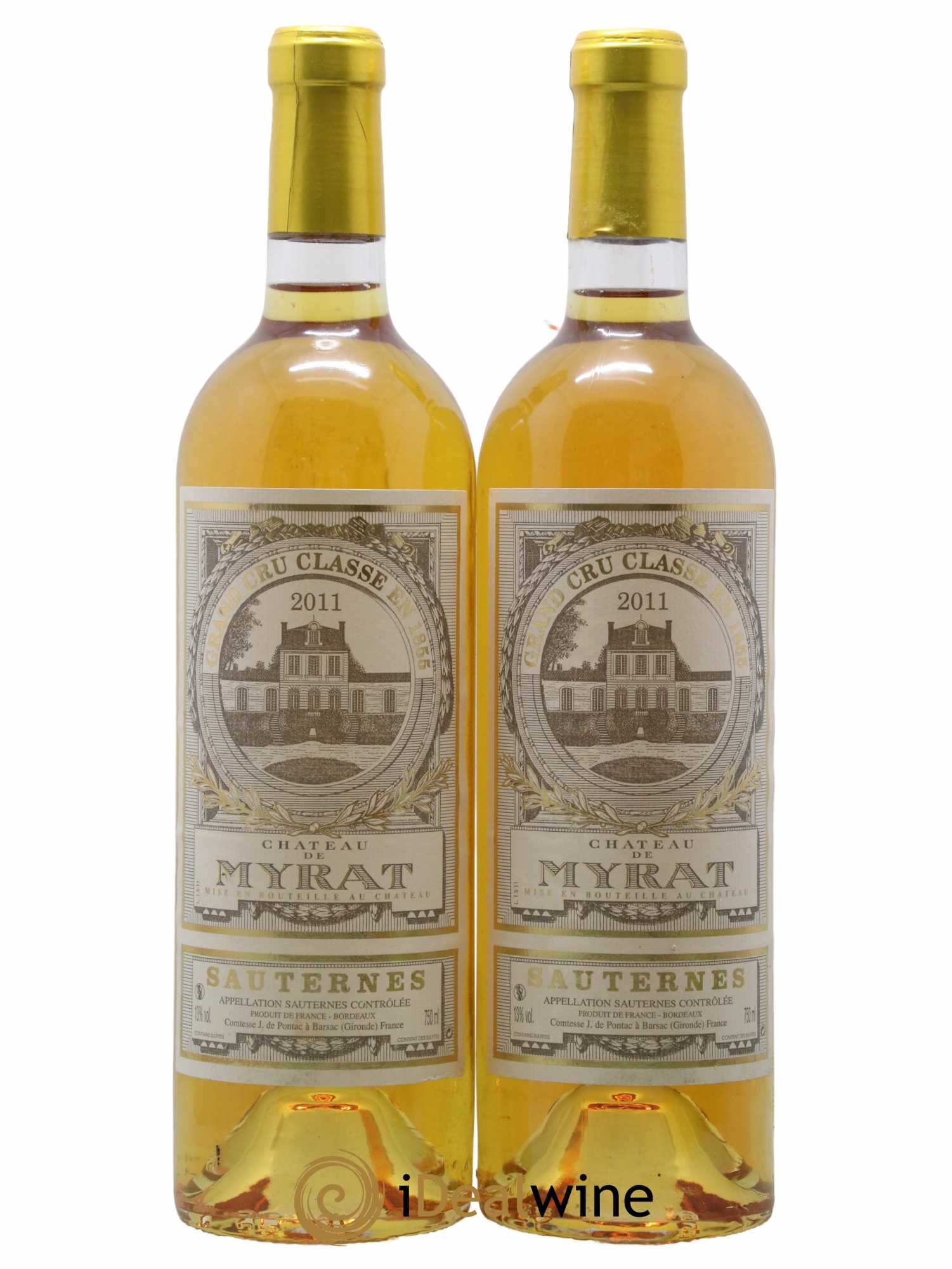 Château de Myrat 2ème Grand Cru Classé 2011 - Lotto di 2 bottiglie - 0