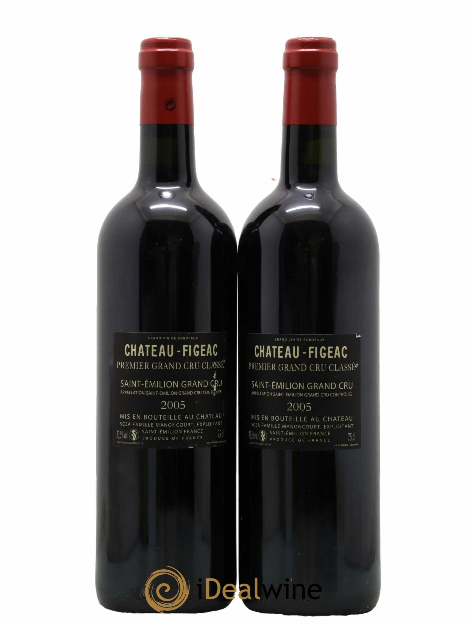 Château Figeac 1er Grand Cru Classé A 2005 - Lot de 2 bouteilles - 1