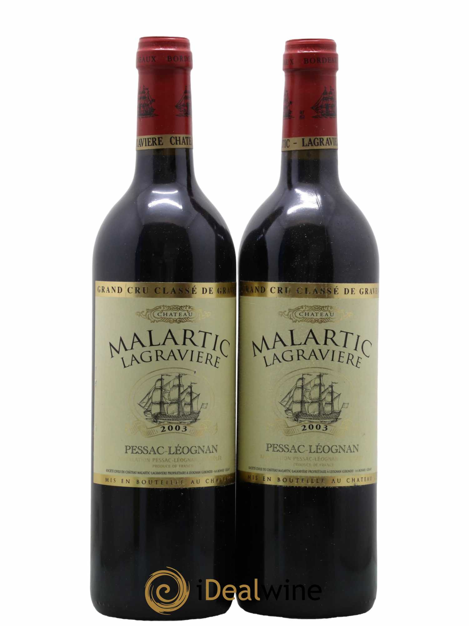 Château Malartic-Lagravière Cru Classé de Graves 2003 - Lot de 2 bouteilles - 0