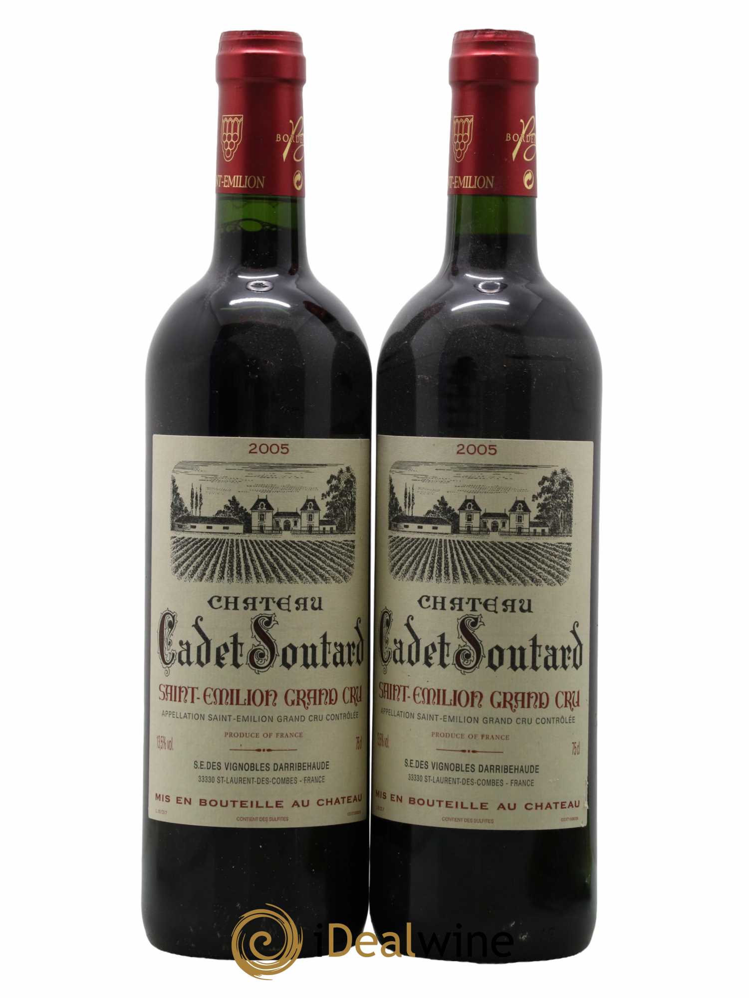 Saint-Émilion Grand Cru Château Cadet-Soutard 2005 - Lot de 2 bouteilles - 0