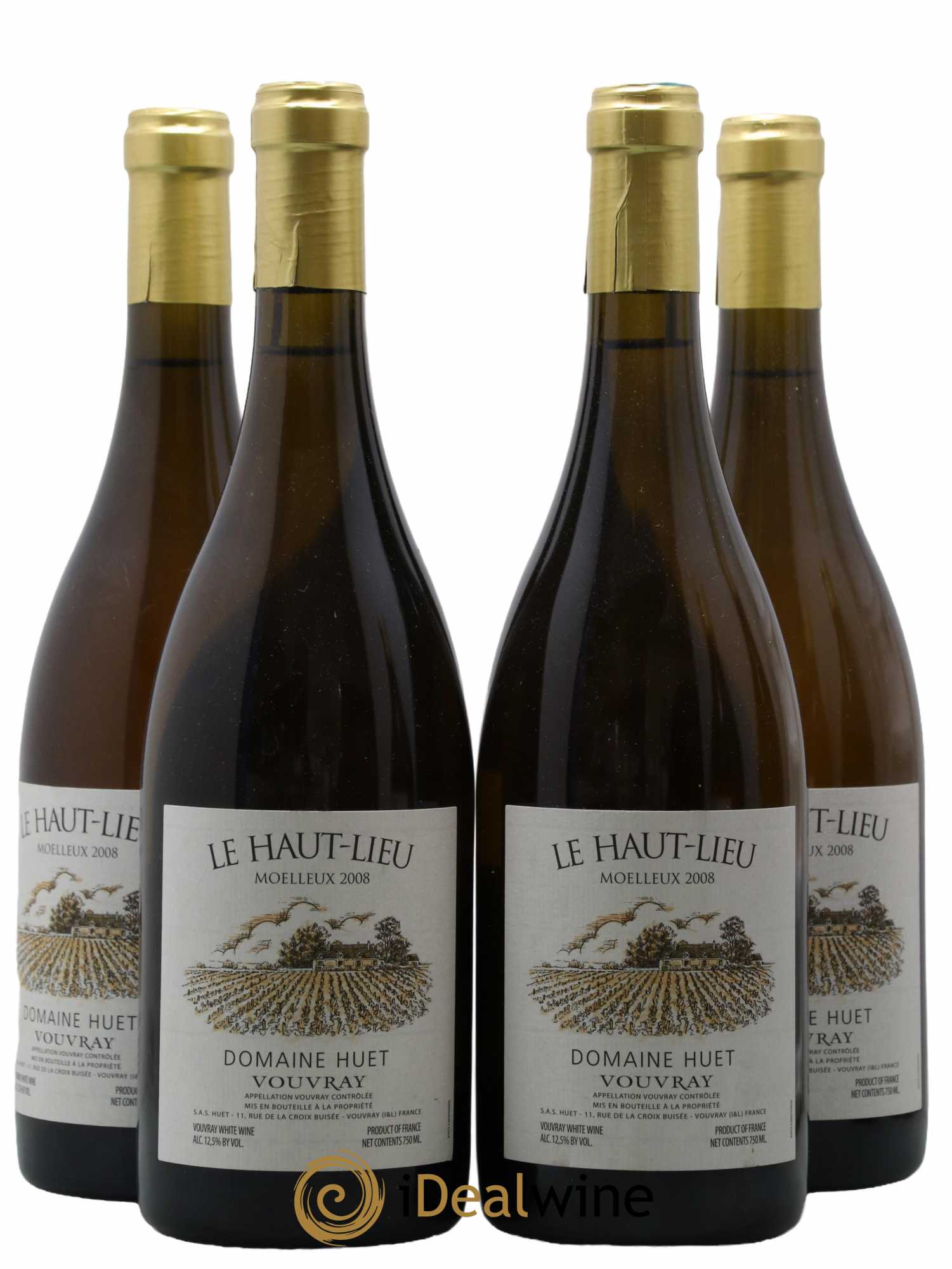 Vouvray Le Haut-Lieu Moelleux Domaine Huet 2008 - Lotto di 4 bottiglie - 0