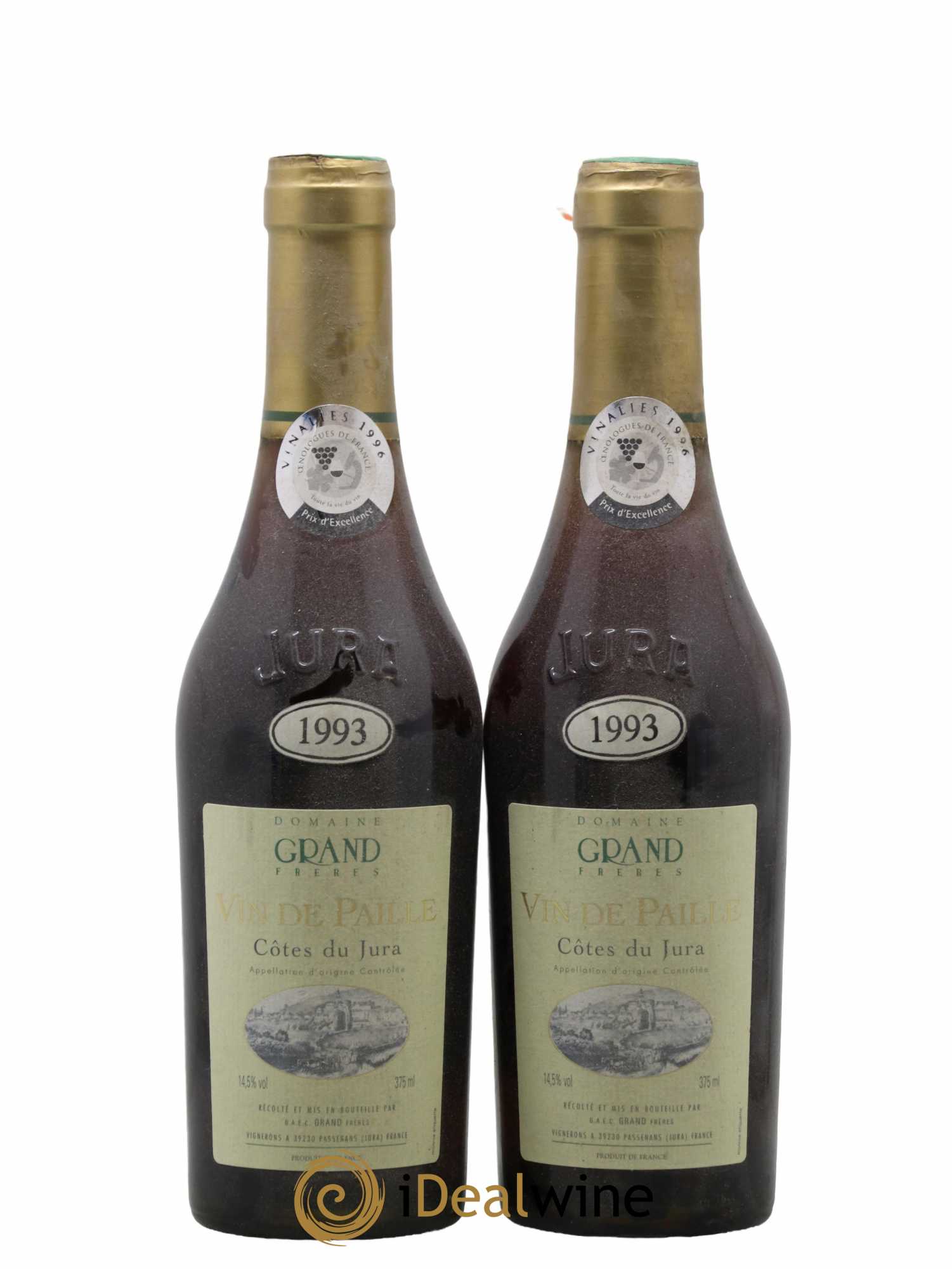Côtes du Jura Vin de Paille Domaine Grand Freres 1993 - Posten von 2 Demi-Flaschen - 0