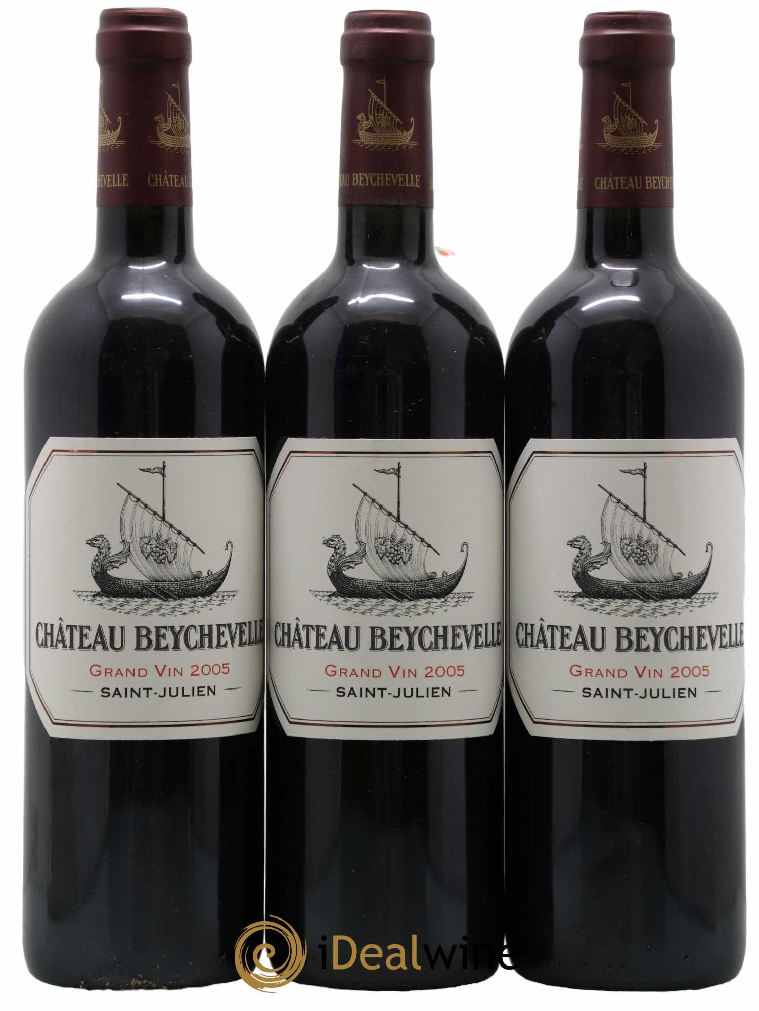 Château Beychevelle 4ème Grand Cru Classé 2005 - Lot de 3 bouteilles - 0