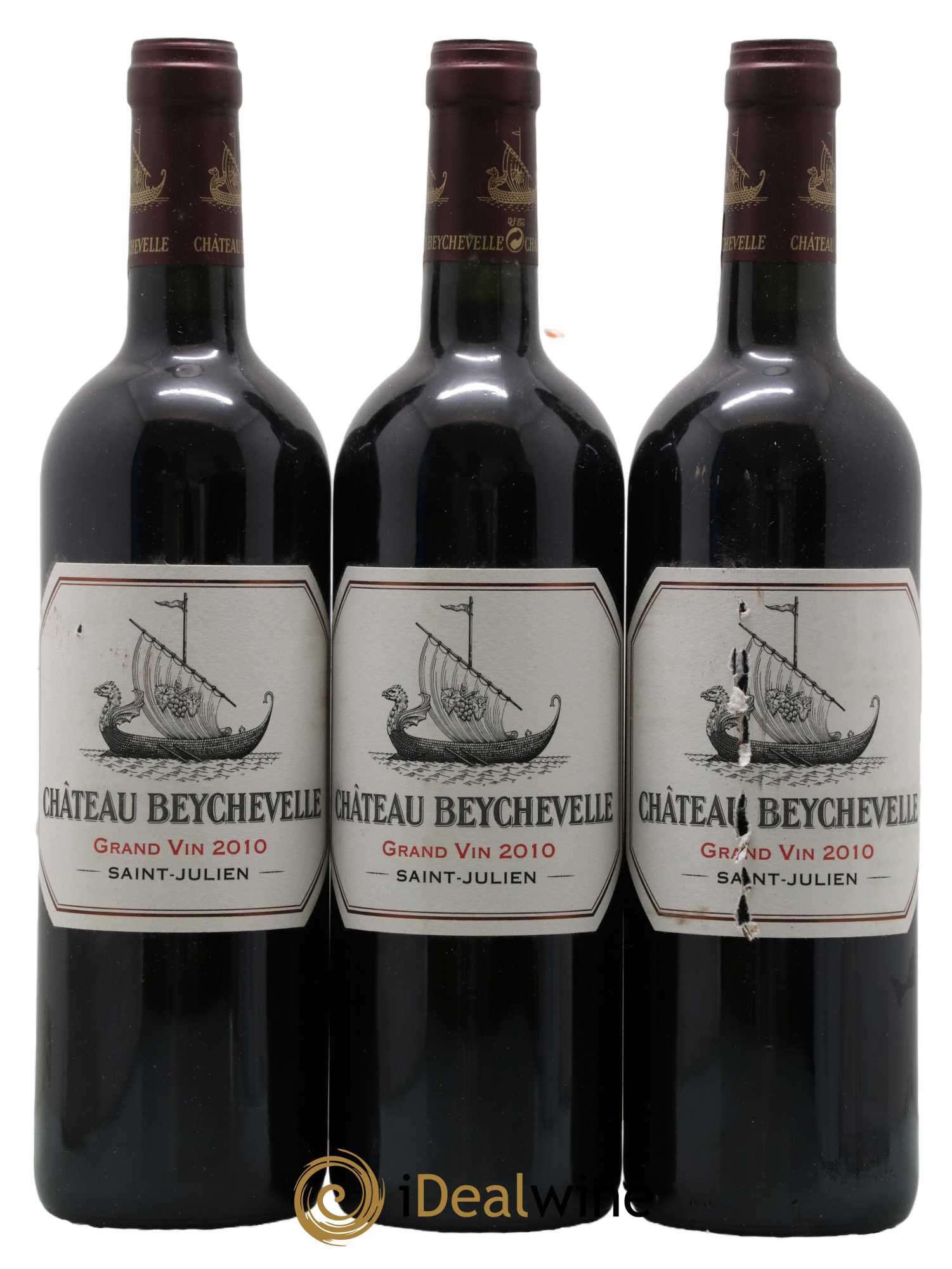 Château Beychevelle 4ème Grand Cru Classé 2010 - Lot de 3 bouteilles - 0
