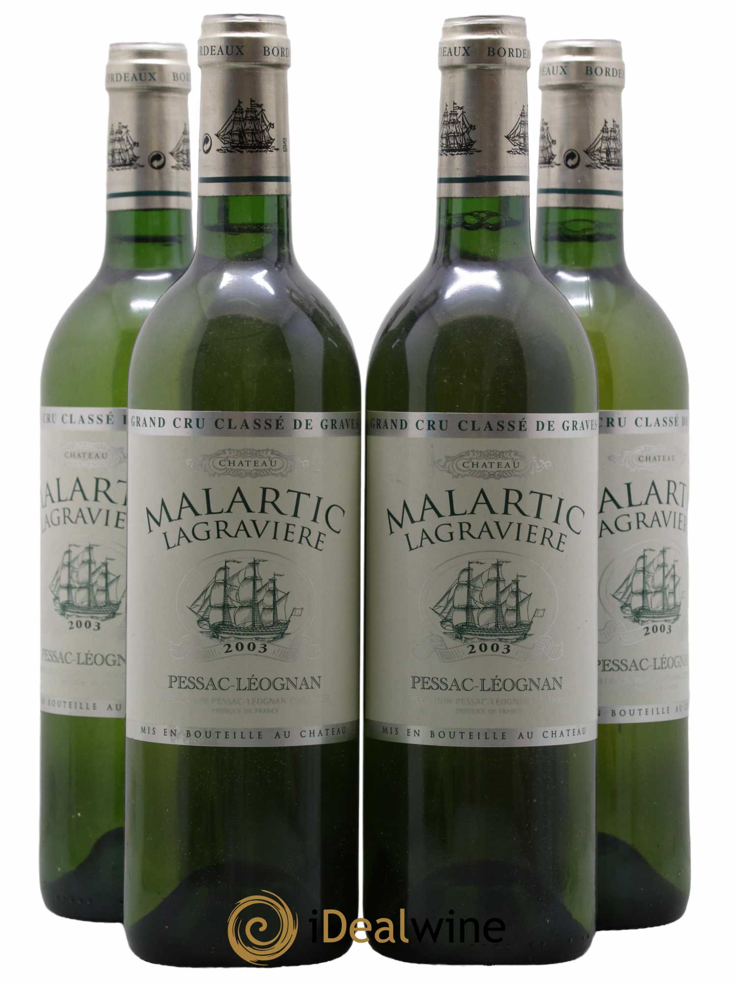 Château Malartic-Lagravière Cru Classé de Graves 2003 - Lot de 4 bouteilles - 0