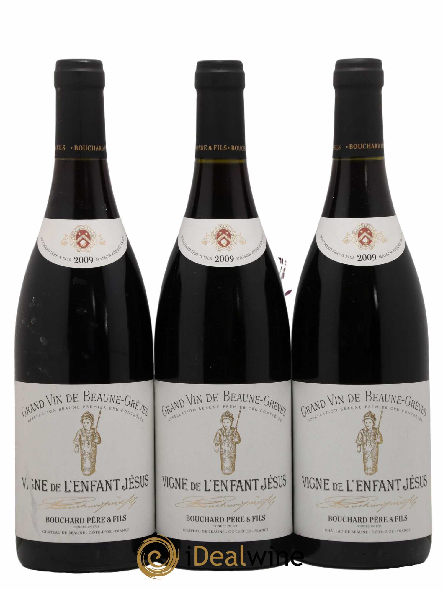 Beaune 1er Cru Grèves - Vigne de l'Enfant Jésus Bouchard Père & Fils 2009 - Lot de 3 bouteilles - 0