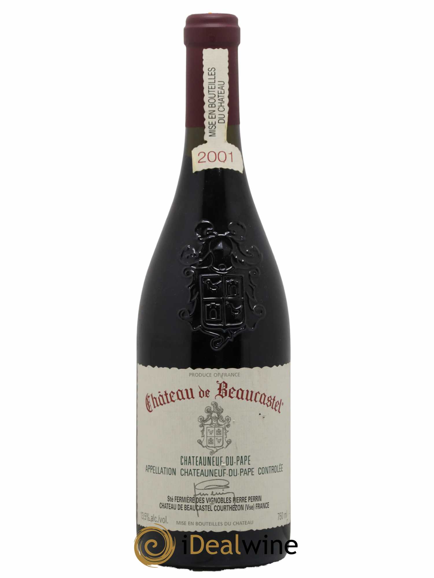 Châteauneuf-du-Pape Château de Beaucastel Famille Perrin 2001 - Lot de 1 bouteille - 0