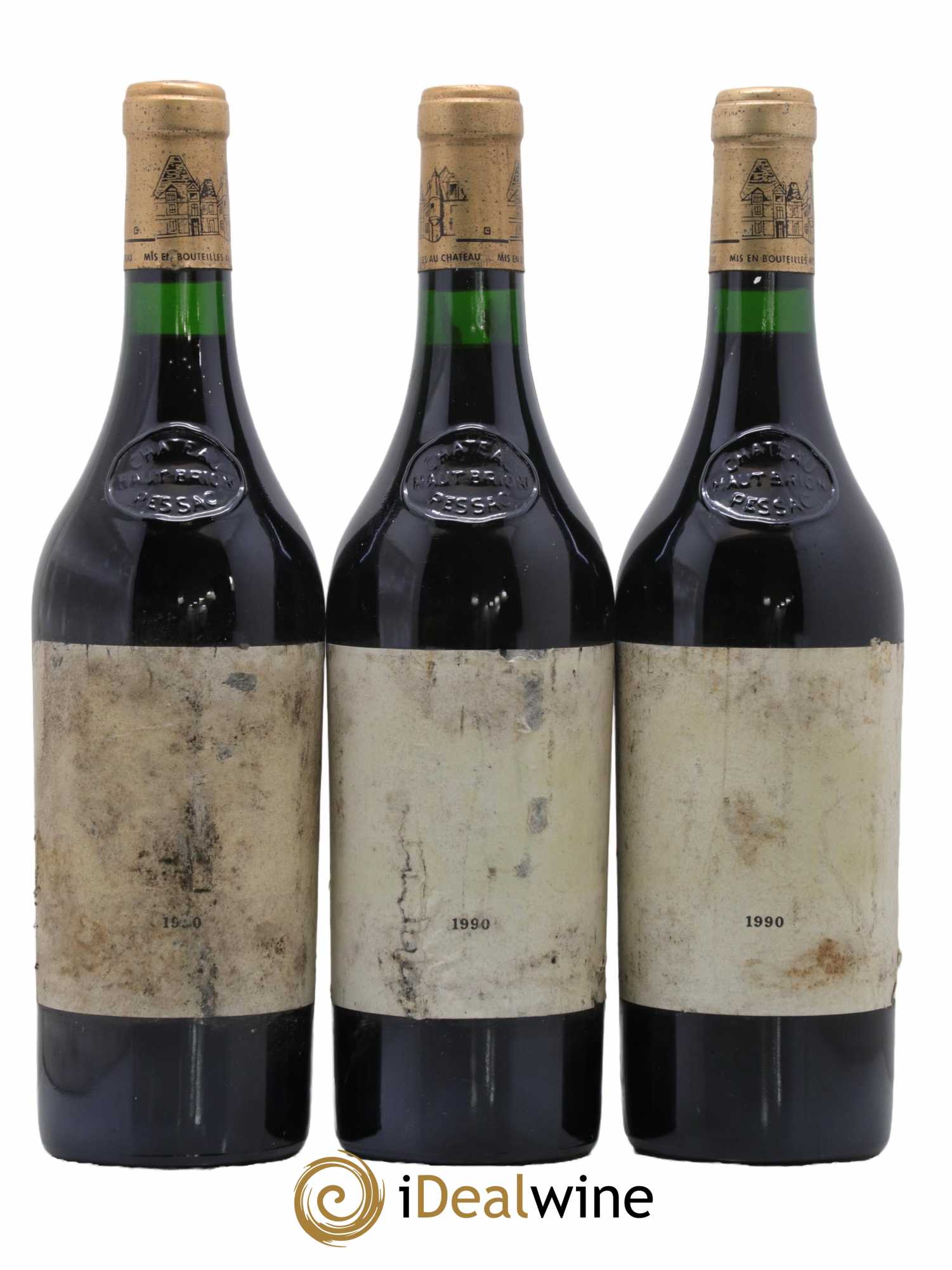 Château Haut Brion 1er Grand Cru Classé 1990 - Lot de 3 bouteilles - 0