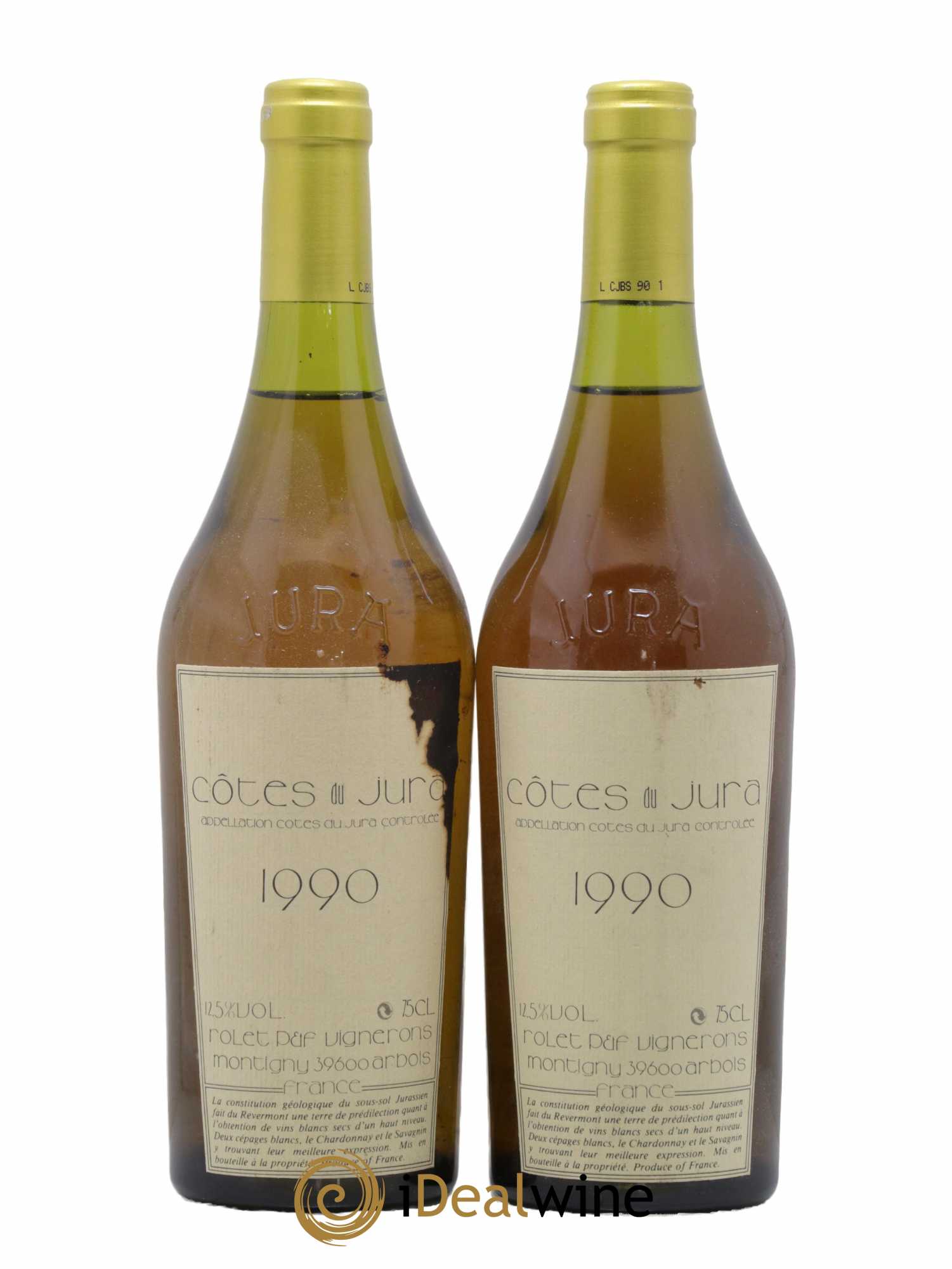 Côtes du Jura Tradition Domaine Rolet 1990 - Lot de 2 bouteilles - 0
