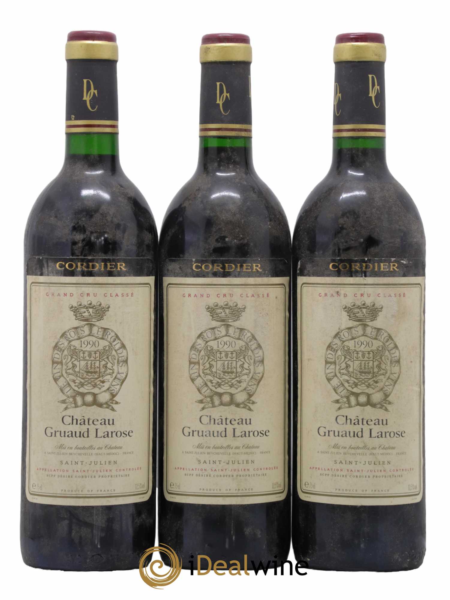 Château Gruaud Larose 2ème Grand Cru Classé 1990 - Lot de 3 bouteilles - 0