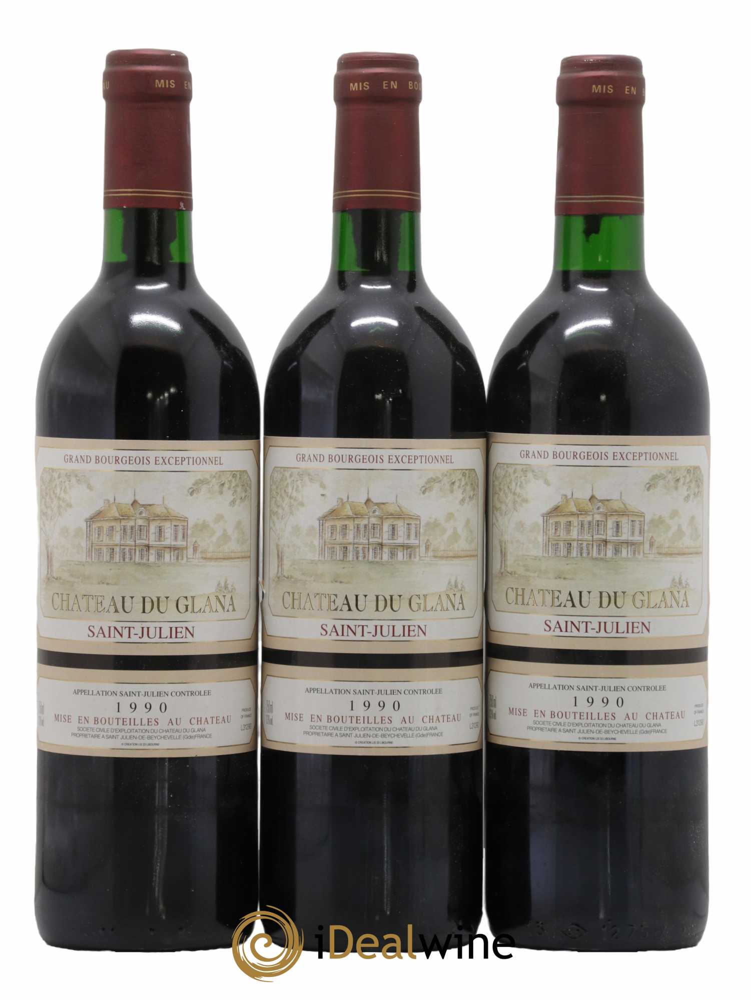 Château du Glana 1990 - Lot de 3 bouteilles - 0