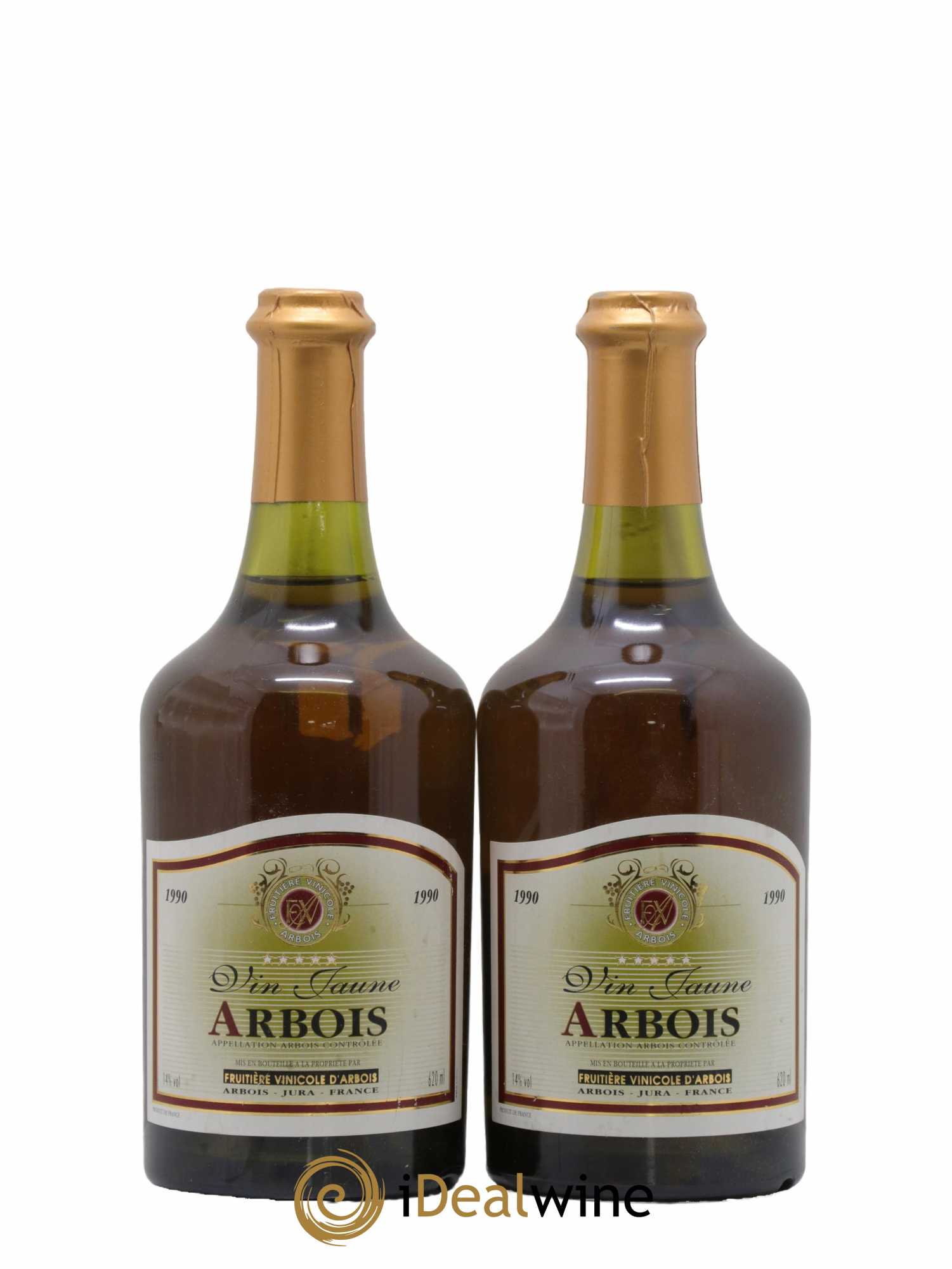 Arbois Vin Jaune Fruitière Vinicole d'Arbois 1990 - Lot de 2 bouteilles - 0