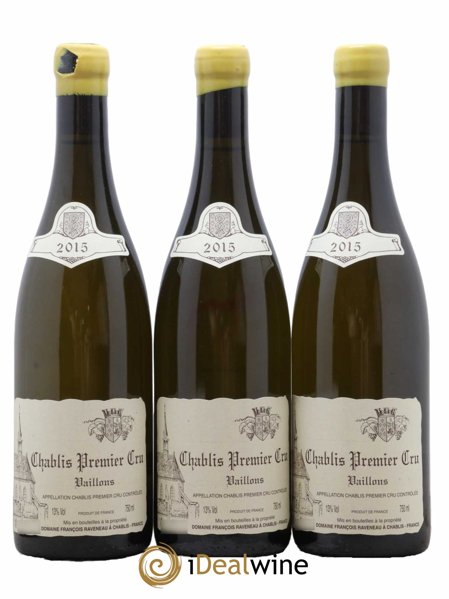 Chablis 1er Cru Vaillons Raveneau (Domaine) 2015 - Lot de 3 bouteilles - 0