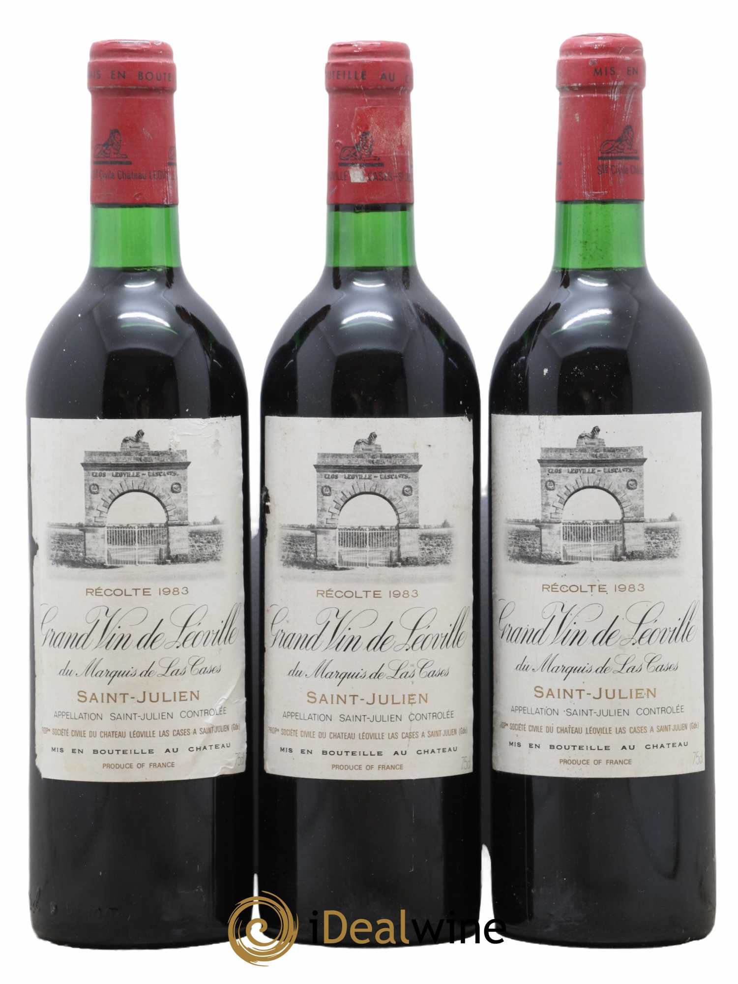 Château Léoville Las Cases 2ème Grand Cru Classé 1983 - Lot de 3 bouteilles - 0