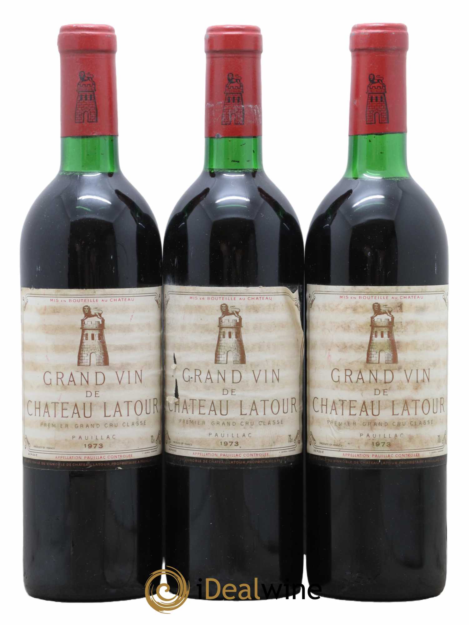 Château Latour 1er Grand Cru Classé 1973 - Lot de 3 bouteilles - 0