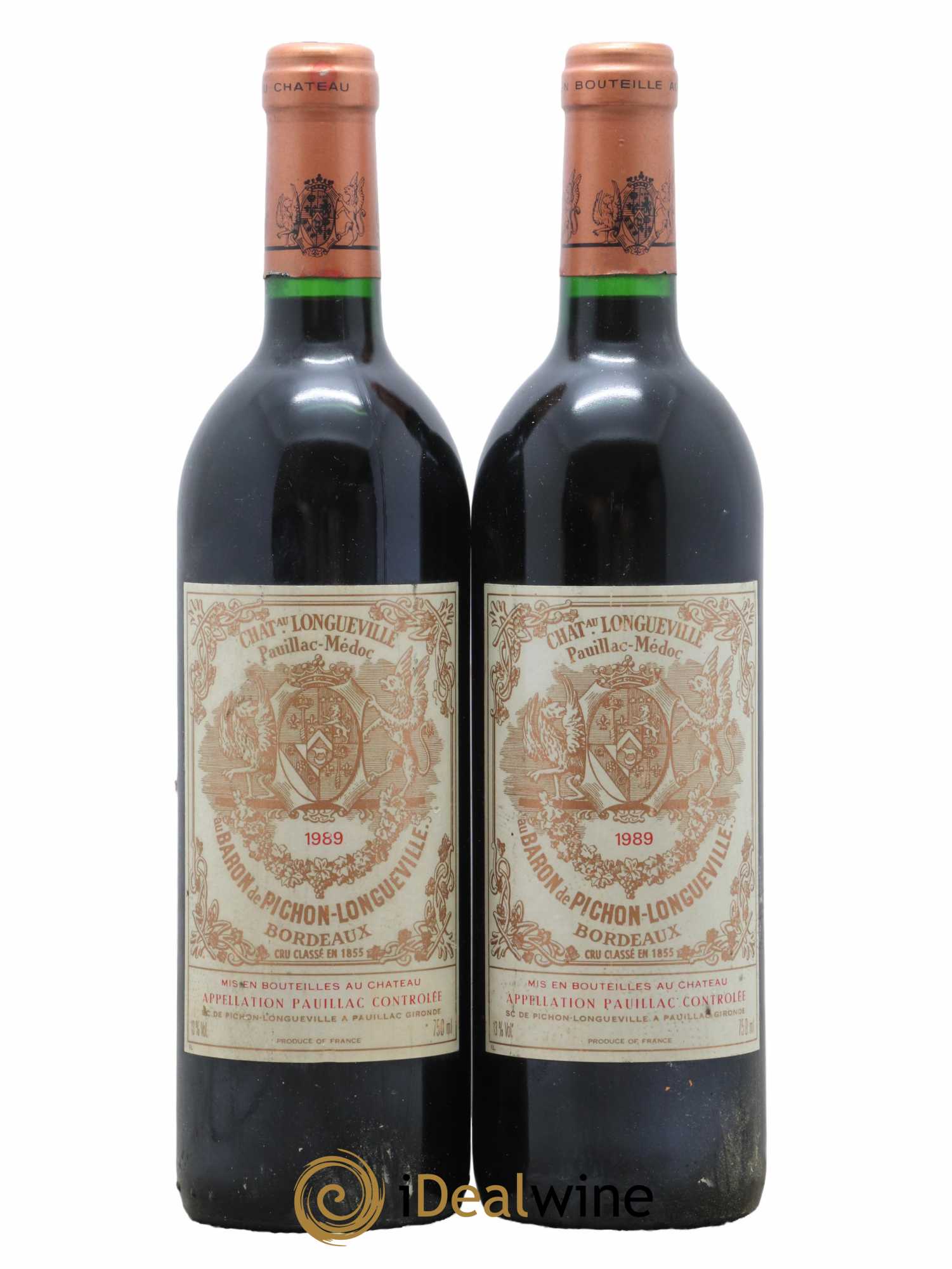 Pichon Longueville Baron 2ème Grand Cru Classé 1989 - Lot de 2 bouteilles - 0