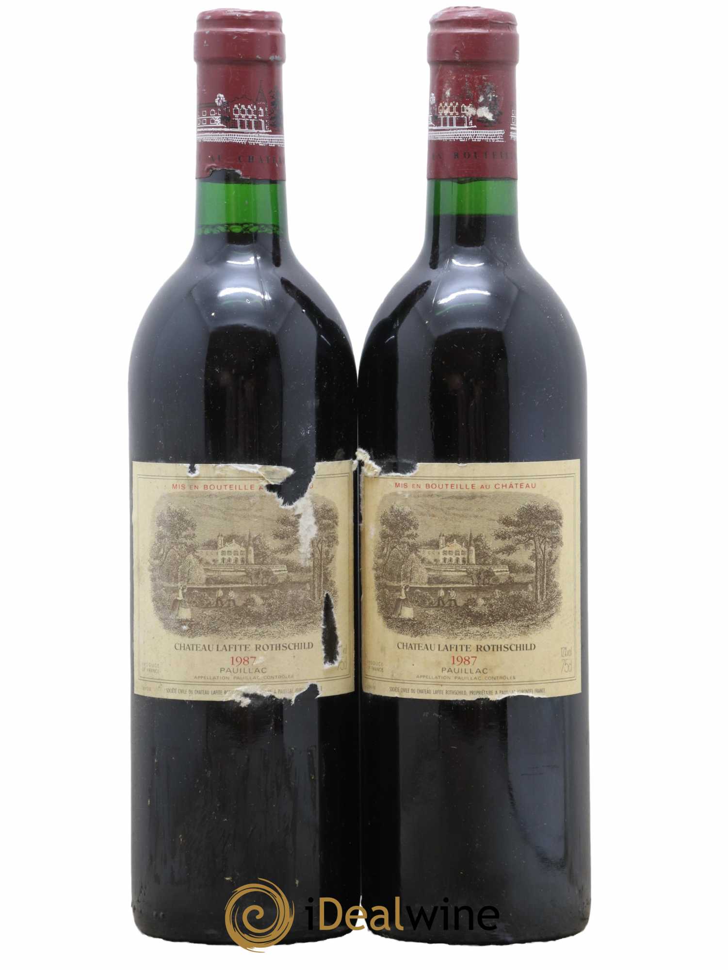 Château Lafite Rothschild 1er Grand Cru Classé 1987 - Lot de 2 bouteilles - 0
