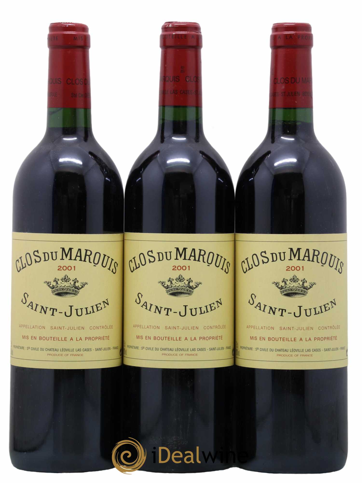 Clos du Marquis 2001 - Lot de 3 bouteilles - 0
