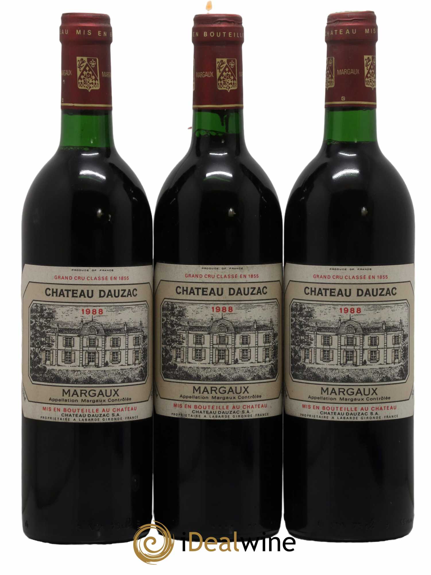 Château Dauzac 5ème Grand Cru Classé 1988 - Lot de 3 bouteilles - 0