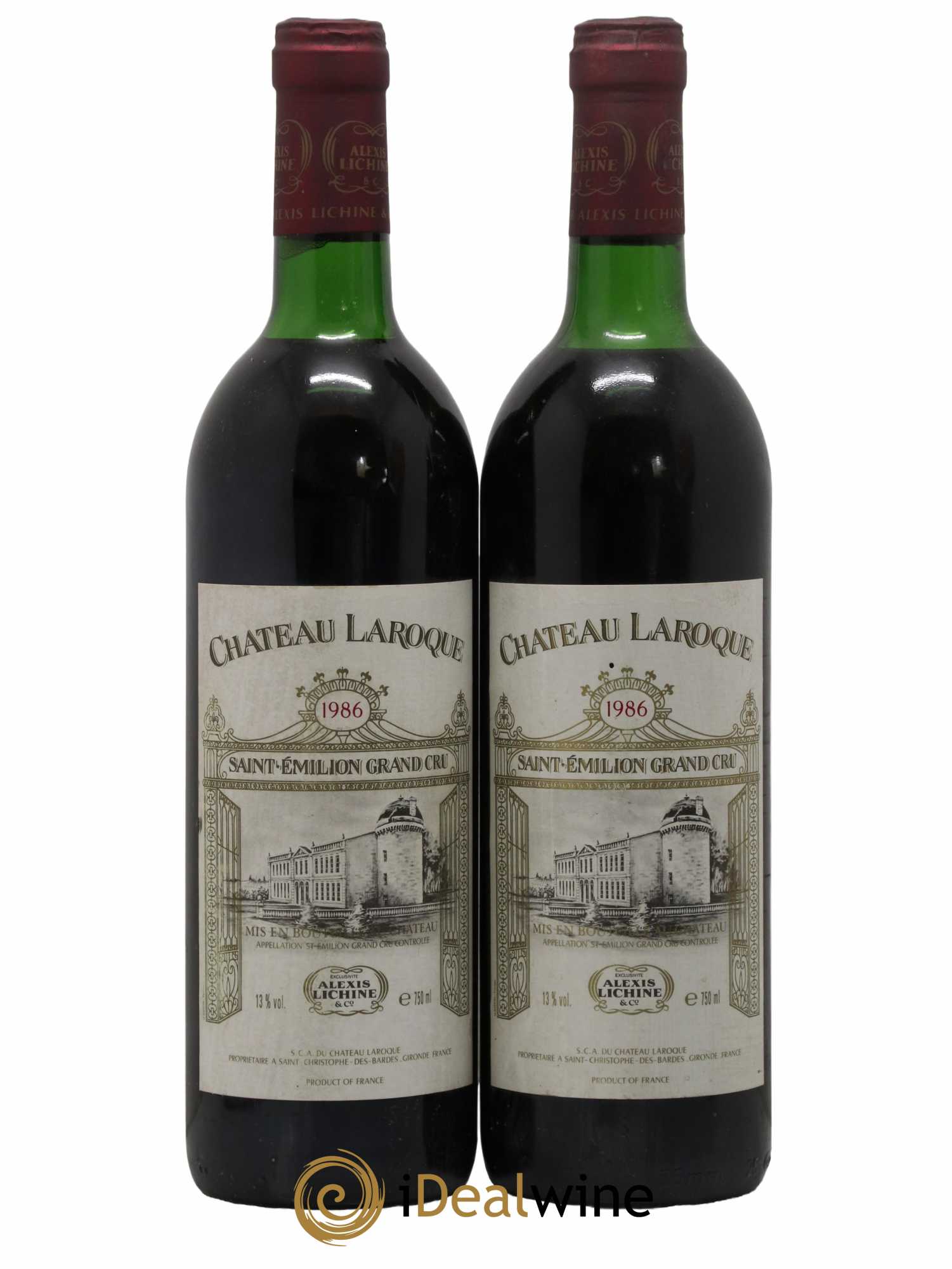 Château Laroque Grand Cru Classé 1986 - Lot de 2 bouteilles - 0
