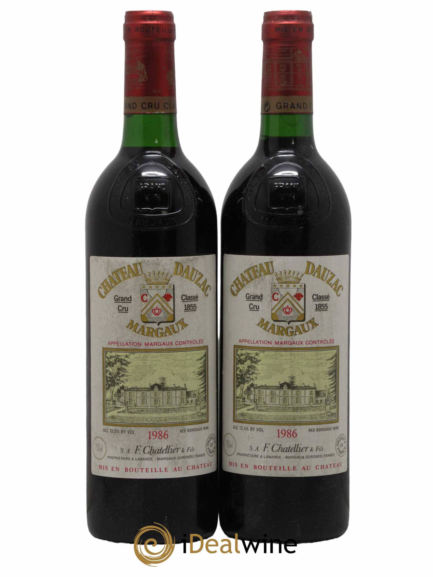 Château Dauzac 5ème Grand Cru Classé 1986 - Lot de 2 bouteilles - 0