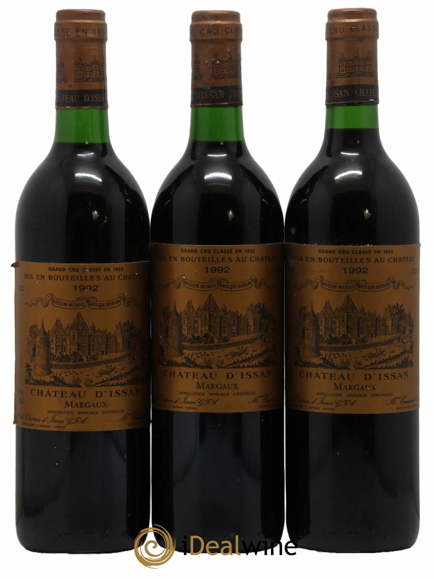 Château d'Issan 3ème Grand Cru Classé 1992 - Lot de 3 bouteilles - 0