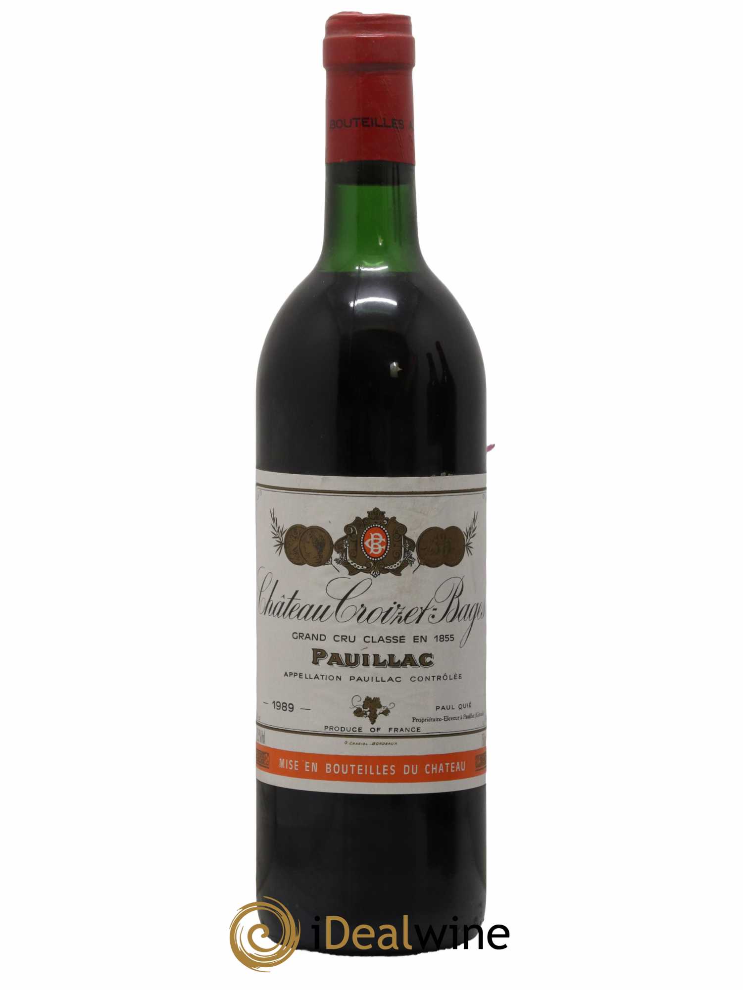 Château Croizet Bages 5ème Grand Cru Classé 1989 - Lot de 1 bouteille - 0