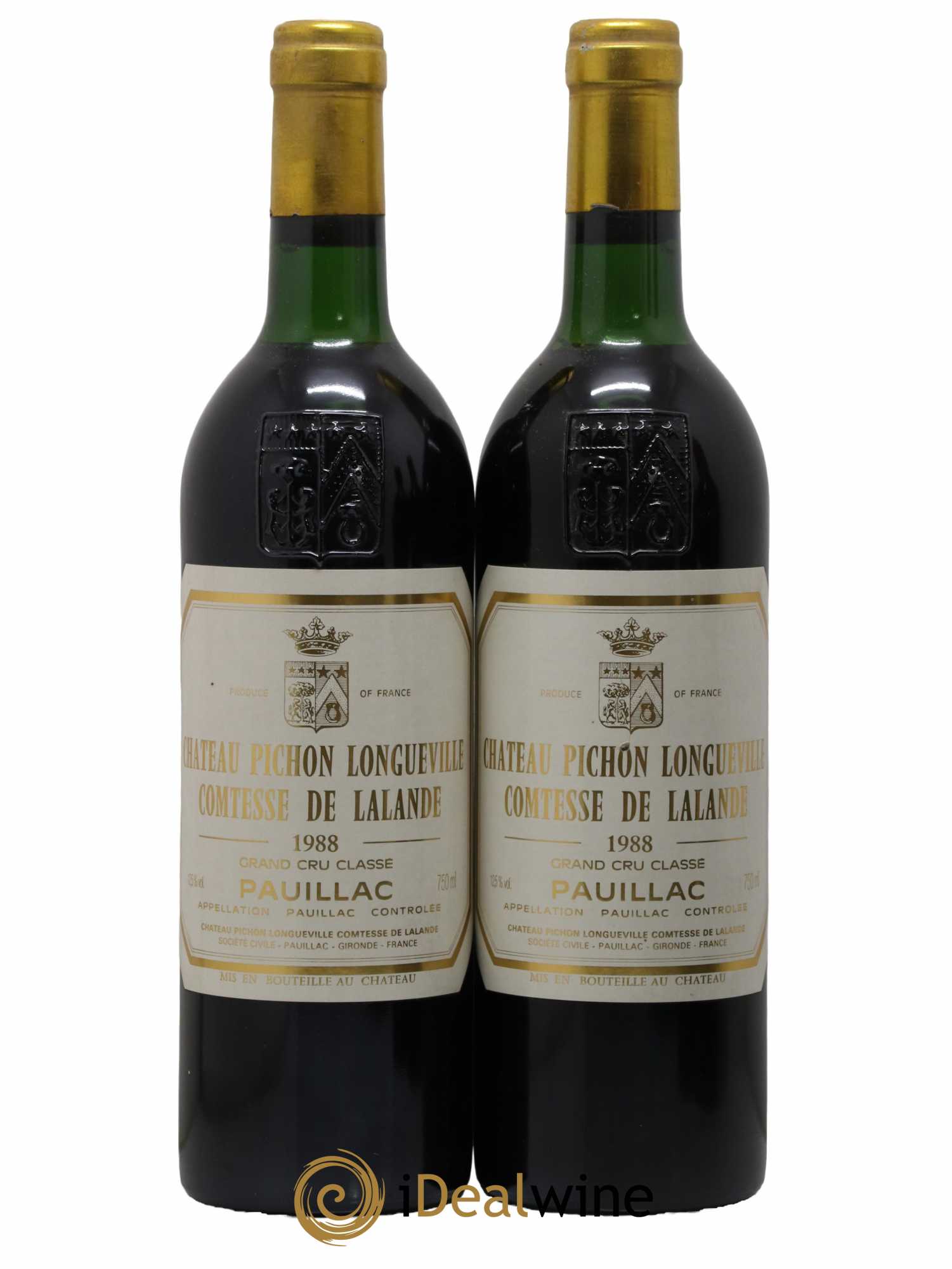 Château Pichon Longueville Comtesse de Lalande 2ème Grand Cru Classé 1988 - Lot de 2 bouteilles - 0