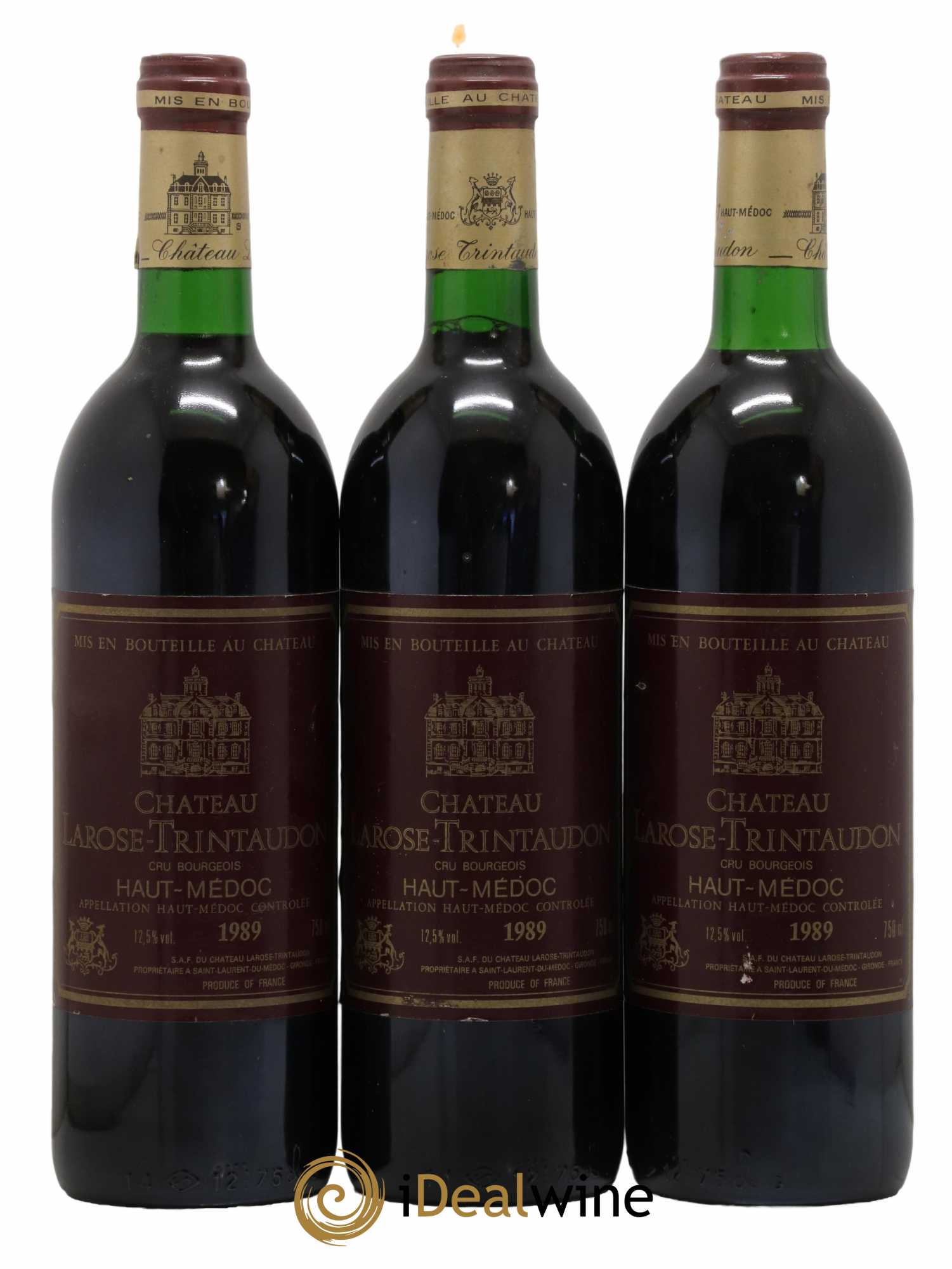 Château Larose Trintaudon Cru Bourgeois 1989 - Lot de 3 bouteilles - 0