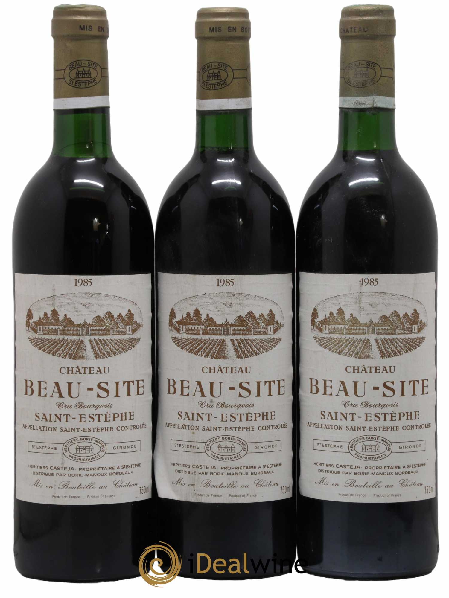 Château Beau Site Cru Bourgeois 1985 - Lotto di 3 bottiglie - 0