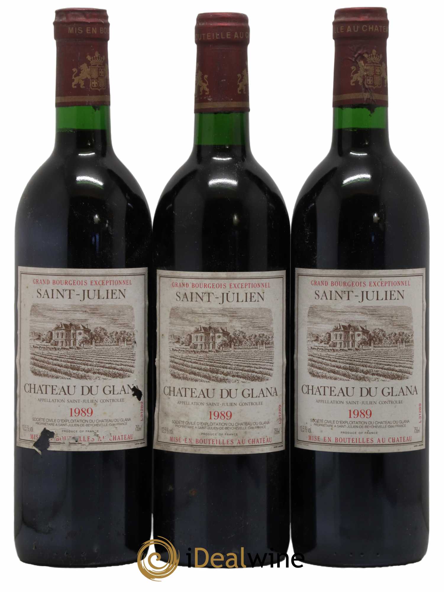Château du Glana 1989 - Lot de 3 bouteilles - 0