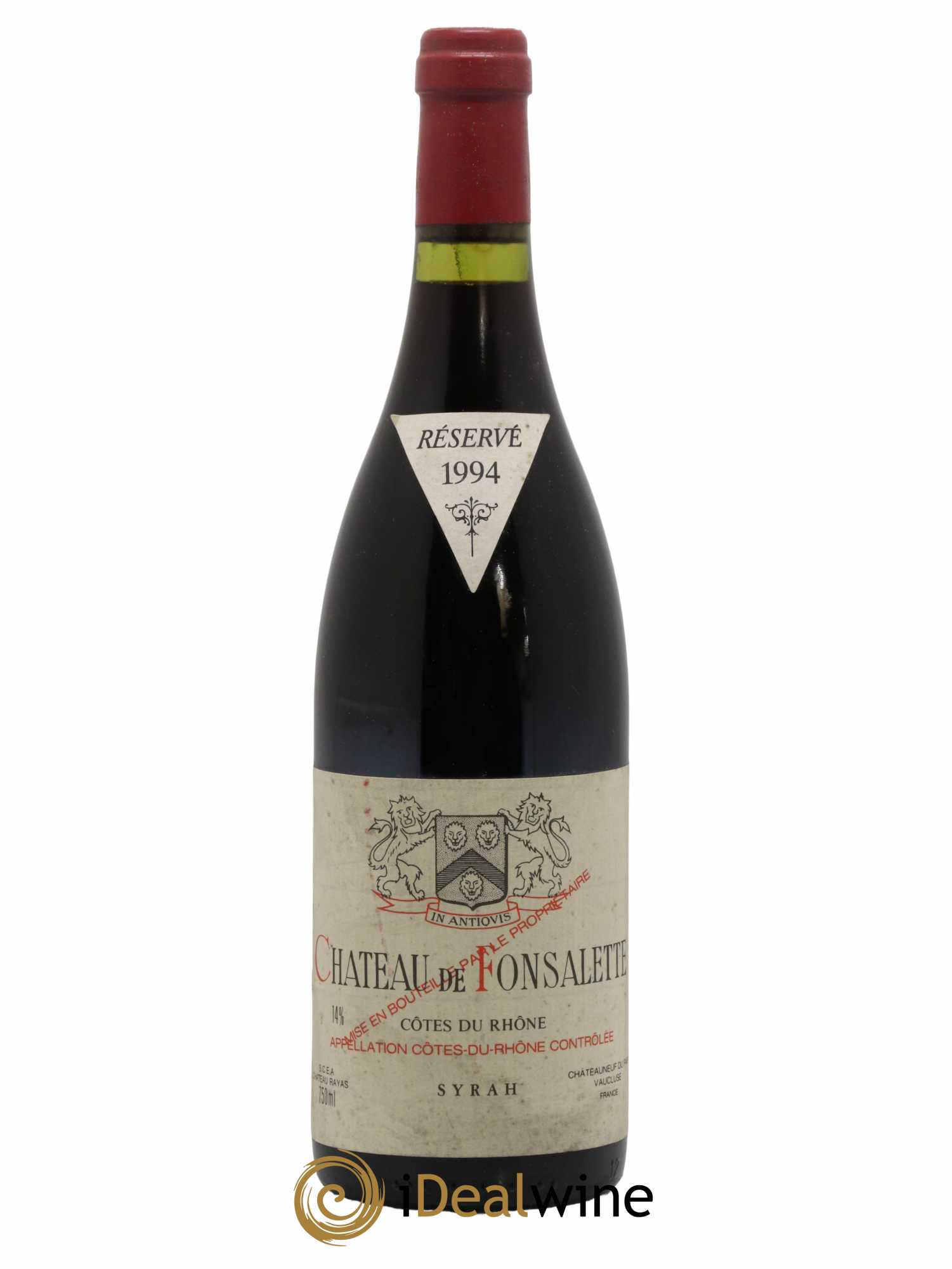 Côtes-du-Rhône Cuvée Syrah Château de Fonsalette 1994 - Lot de 1 bouteille - 0
