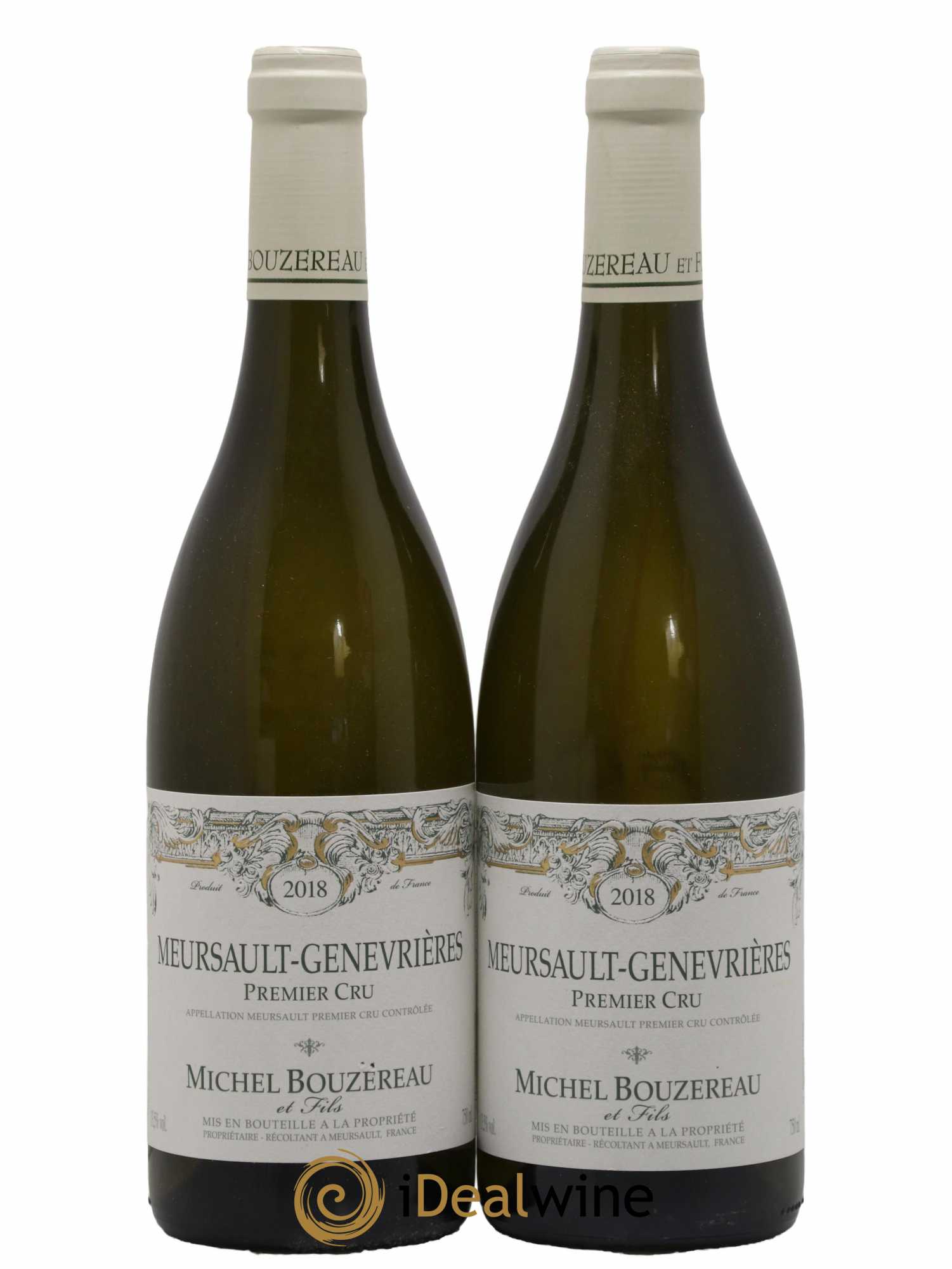 Meursault 1er Cru Les Genevrières Michel Bouzereau et Fils (Domaine) 2018 - Lot de 2 bouteilles - 0