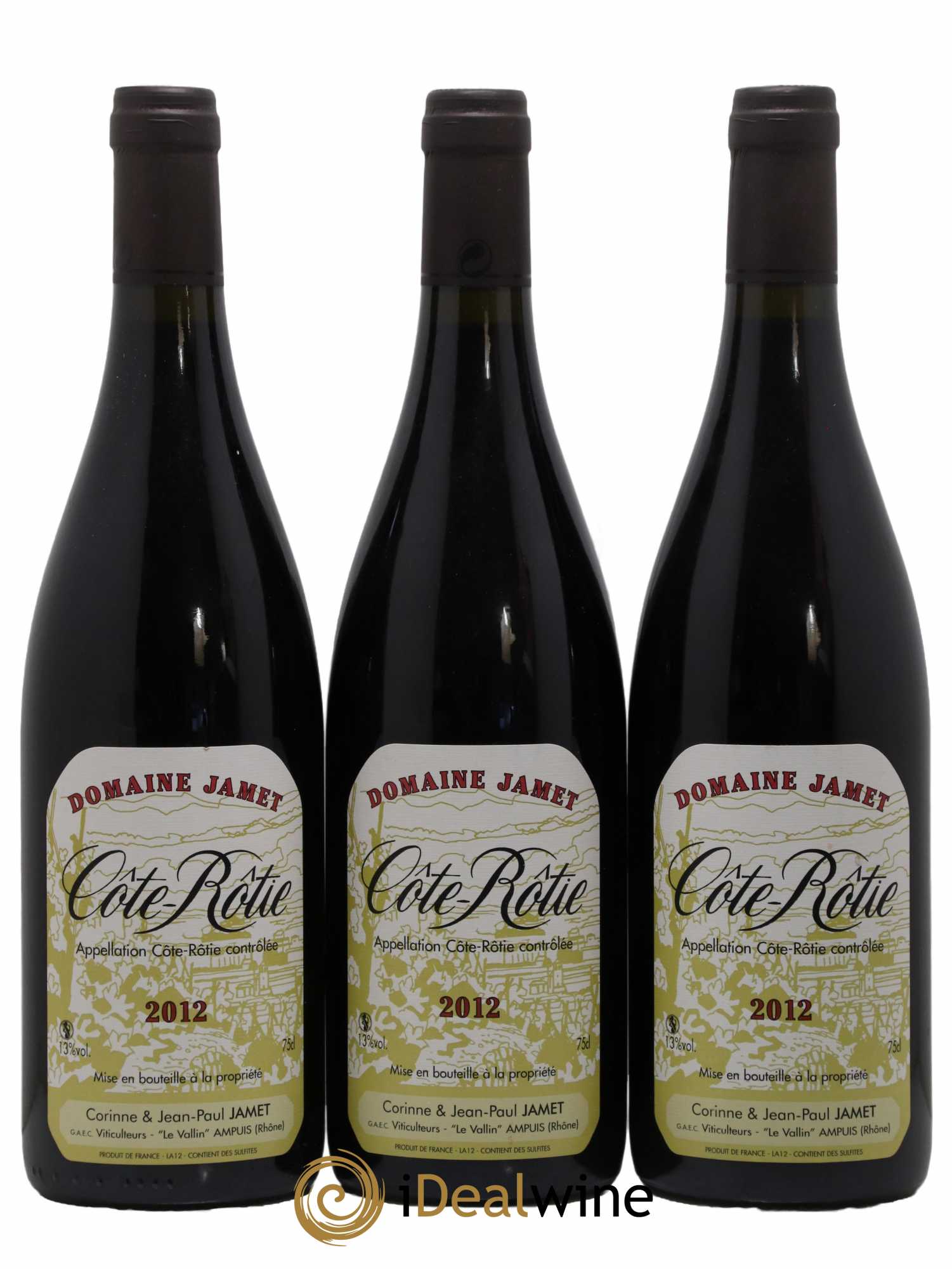 Côte-Rôtie Jamet (Domaine) 2012 - Lot de 3 bouteilles - 0