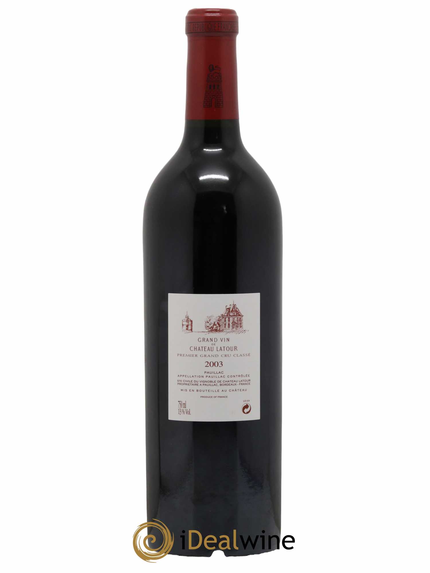 Château Latour 1er Grand Cru Classé 2003 - Lot de 1 bouteille - 1