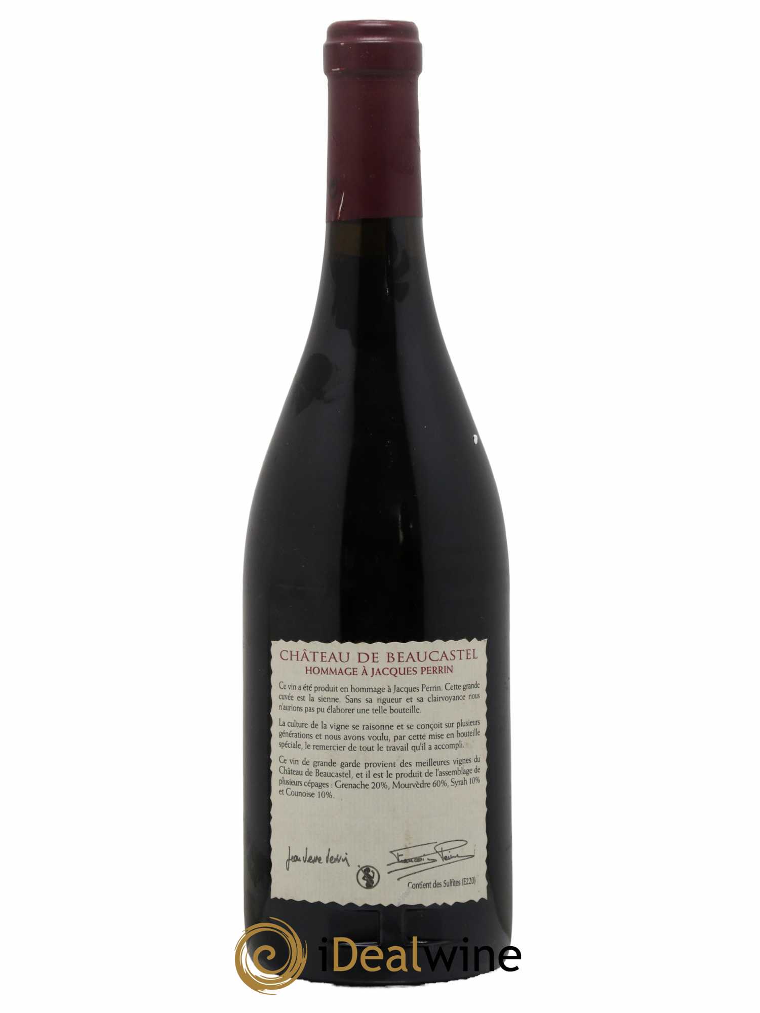 Châteauneuf-du-Pape Château de Beaucastel Hommage à Jacques Perrin Famille Perrin 2007 - Lot de 1 bouteille - 1