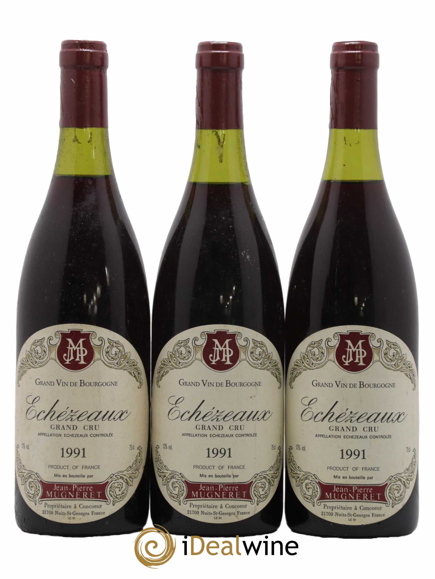 Echezeaux Grand Cru Domaine Jean-Pierre Mugneret 1991 - Lot de 3 bouteilles - 0