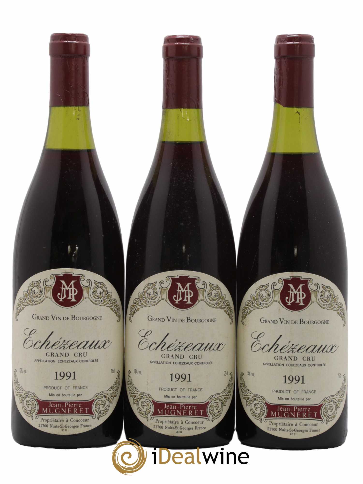 Echezeaux Grand Cru Domaine Jean-Pierre Mugneret 1991 - Lot de 3 bouteilles - 0
