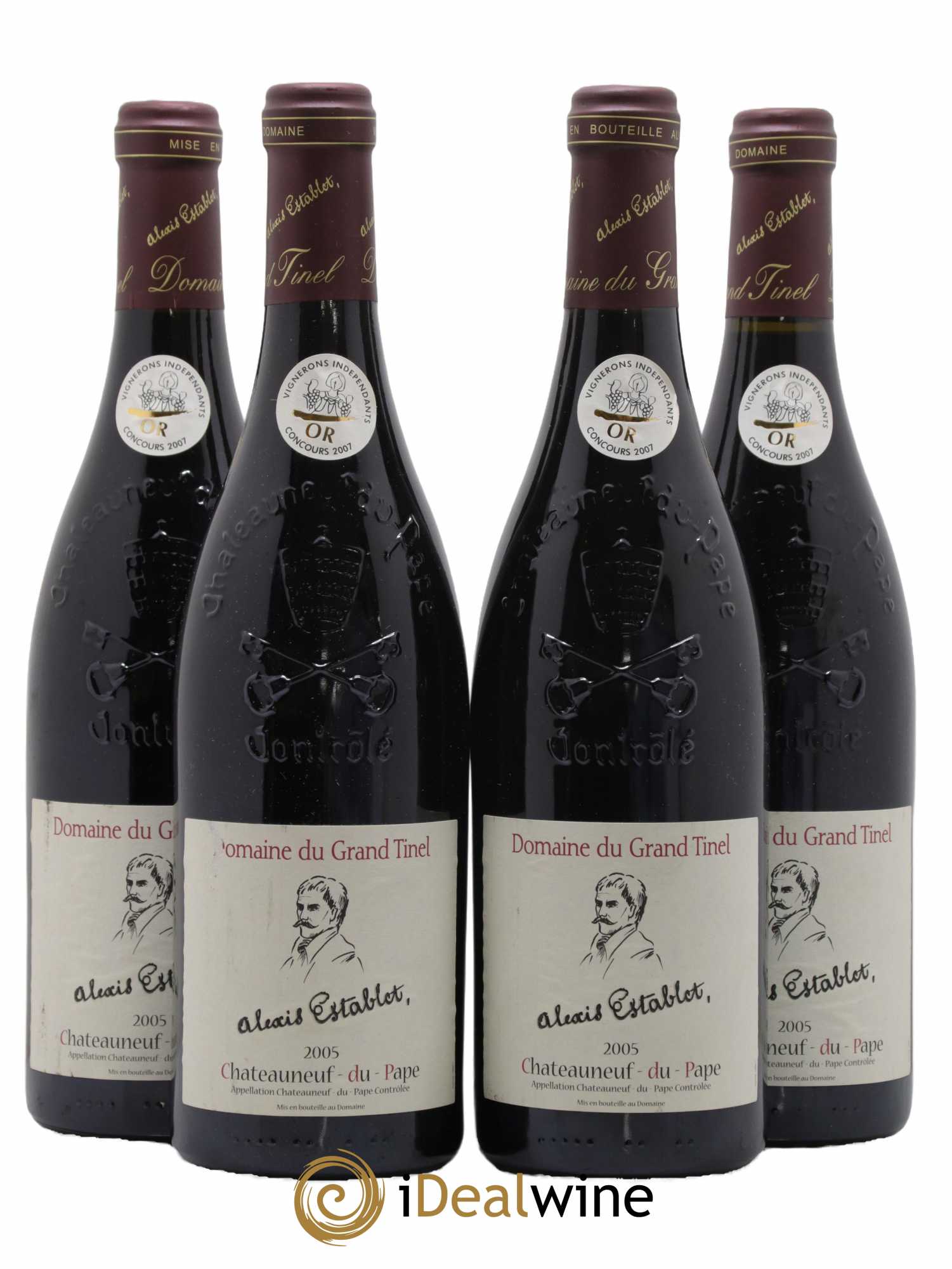 Châteauneuf-du-Pape Grand Tinel Alexis Establet 2005 - Lot de 4 bouteilles - 0