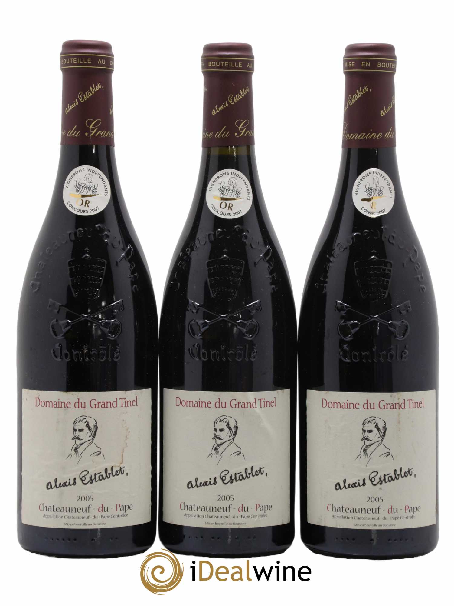 Châteauneuf-du-Pape Grand Tinel Alexis Establet 2005 - Lot de 3 bouteilles - 0