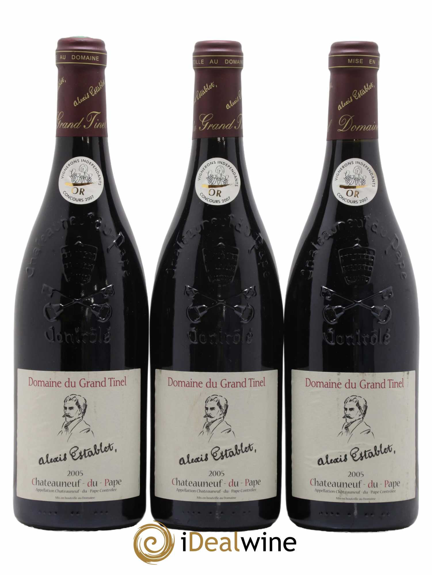 Châteauneuf-du-Pape Grand Tinel Alexis Establet 2005 - Lot de 3 bouteilles - 0