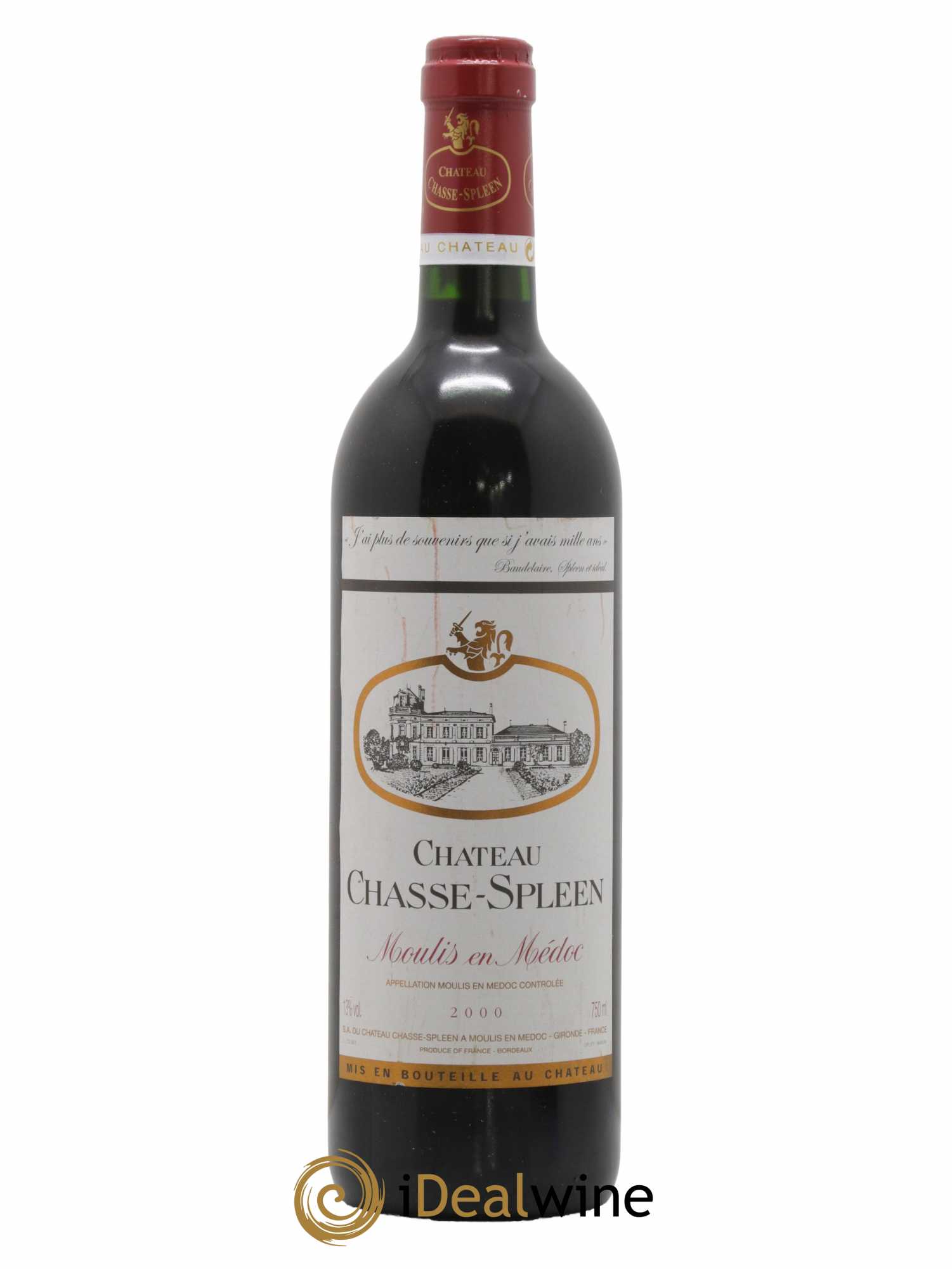 Château Chasse Spleen 2000 - Lot de 1 bouteille - 0