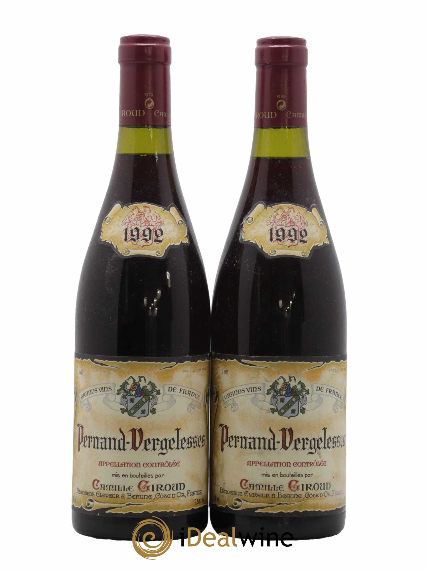 Pernand-Vergelesses Camille Giroud 1992 - Lot de 2 bouteilles - 0